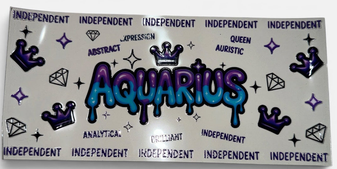 Choose A Zodiac Crowns UVDTF Decals| Aquarius| Aries| Cancer| Capricorn| Gemini| Leo| Libra| Pisces| Sagittarius| Scorpio| Taurus| Virgo