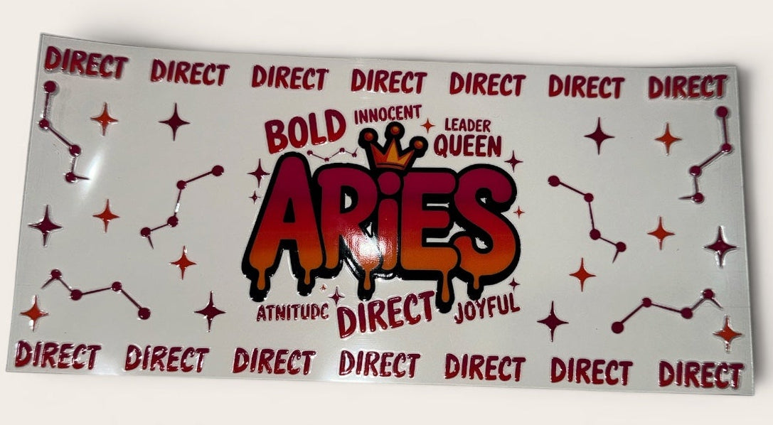 Choose A Zodiac Crowns UVDTF Decals| Aquarius| Aries| Cancer| Capricorn| Gemini| Leo| Libra| Pisces| Sagittarius| Scorpio| Taurus| Virgo