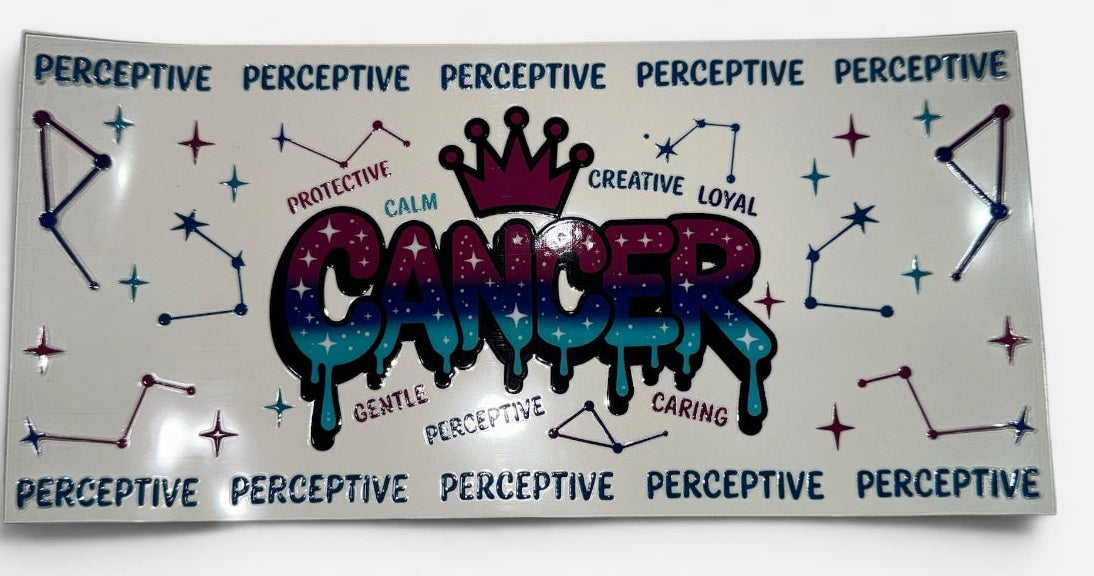 Choose A Zodiac Crowns UVDTF Decals| Aquarius| Aries| Cancer| Capricorn| Gemini| Leo| Libra| Pisces| Sagittarius| Scorpio| Taurus| Virgo