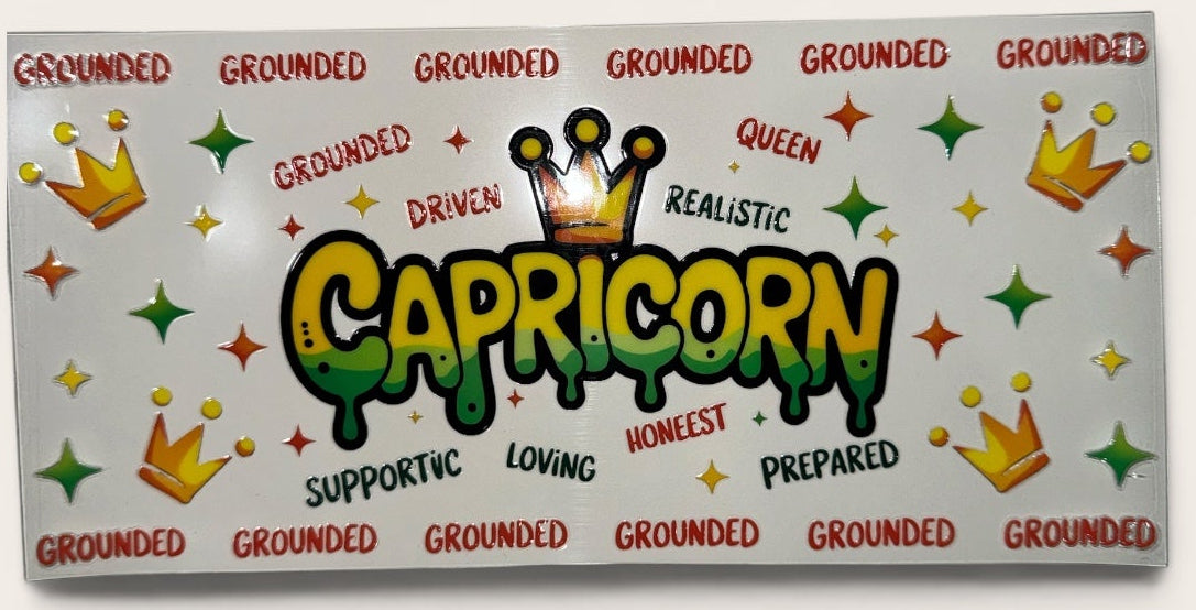 Choose A Zodiac Crowns UVDTF Decals| Aquarius| Aries| Cancer| Capricorn| Gemini| Leo| Libra| Pisces| Sagittarius| Scorpio| Taurus| Virgo