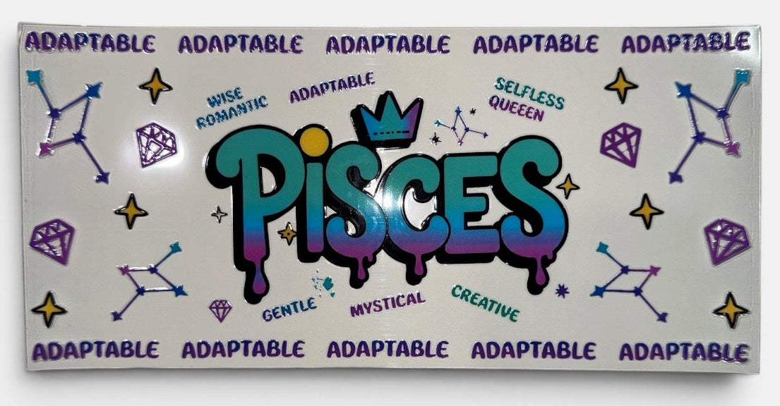 Choose A Zodiac Crowns UVDTF Decals| Aquarius| Aries| Cancer| Capricorn| Gemini| Leo| Libra| Pisces| Sagittarius| Scorpio| Taurus| Virgo