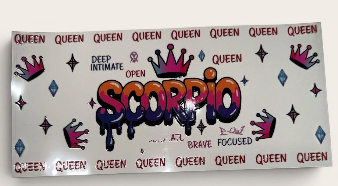 Choose A Zodiac Crowns UVDTF Decals| Aquarius| Aries| Cancer| Capricorn| Gemini| Leo| Libra| Pisces| Sagittarius| Scorpio| Taurus| Virgo