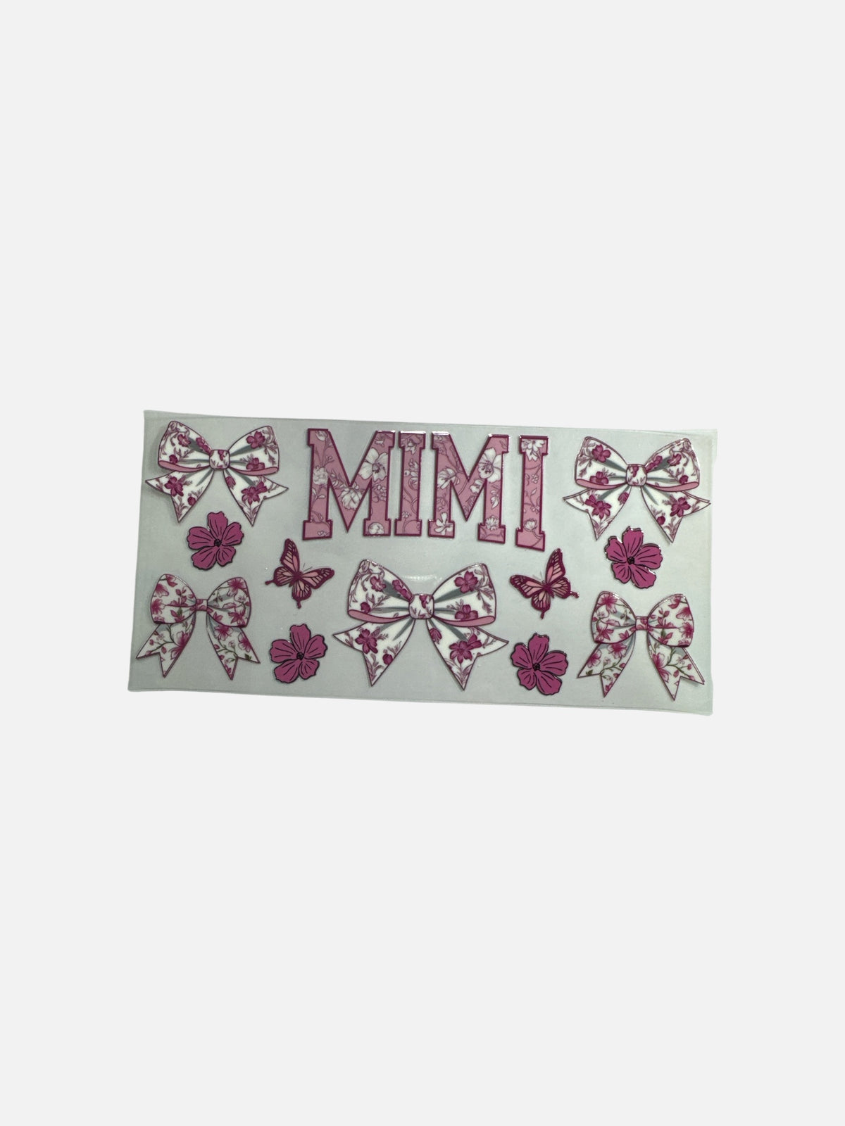 Mimi with Pink Bows UV DTF 16oz Decal Wrap #705