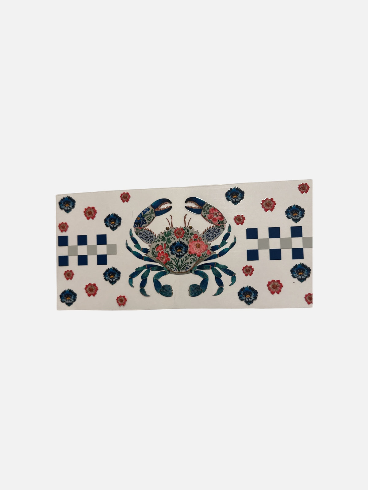 Crab Floral 16oz UV DTF Decal #741