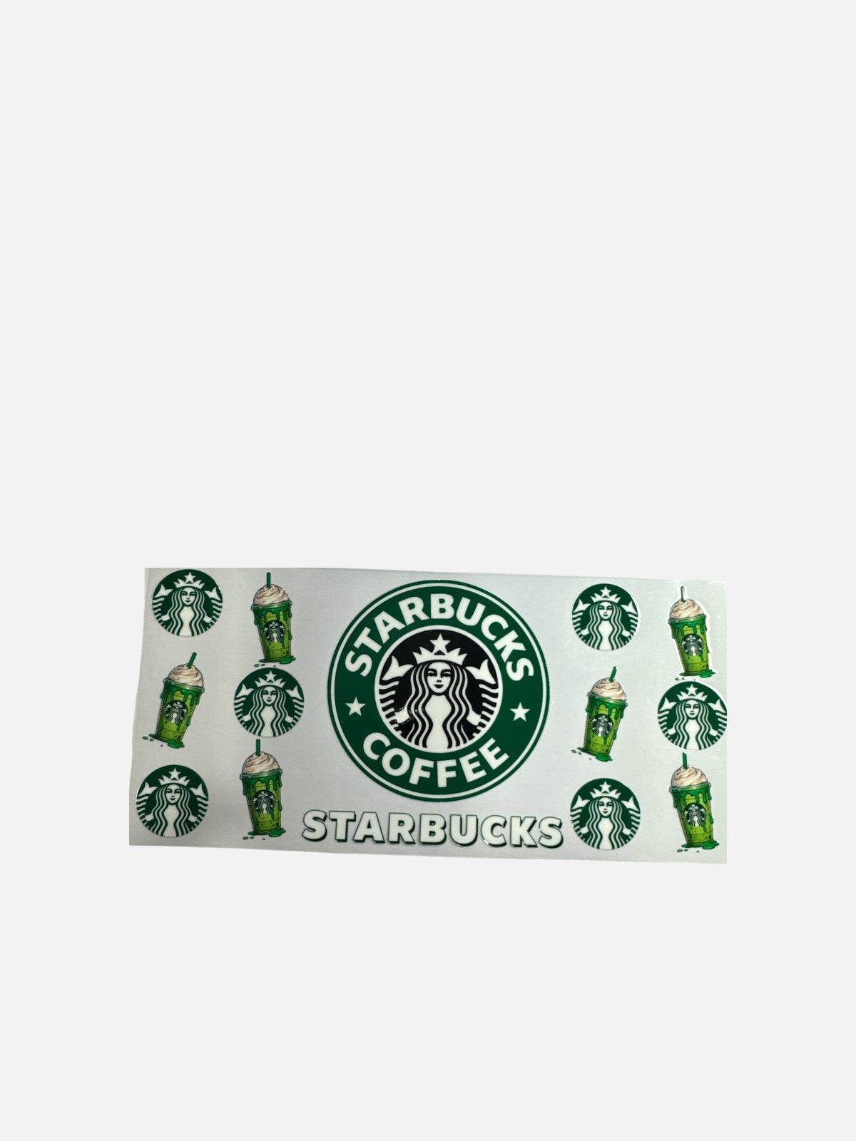 Coffee Foam with Green Drip 16oz UV DTF Decal Transfer #799