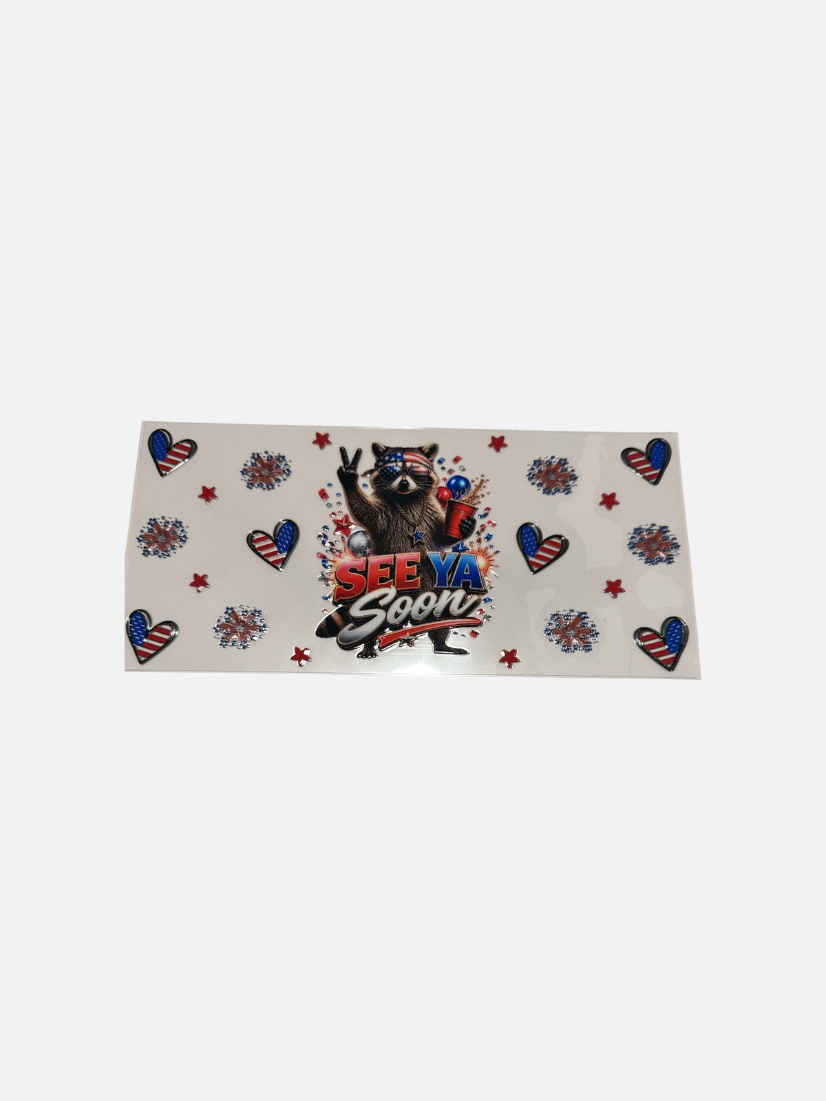 Racoon - See you Soon 16oz UV DTF Decal #751