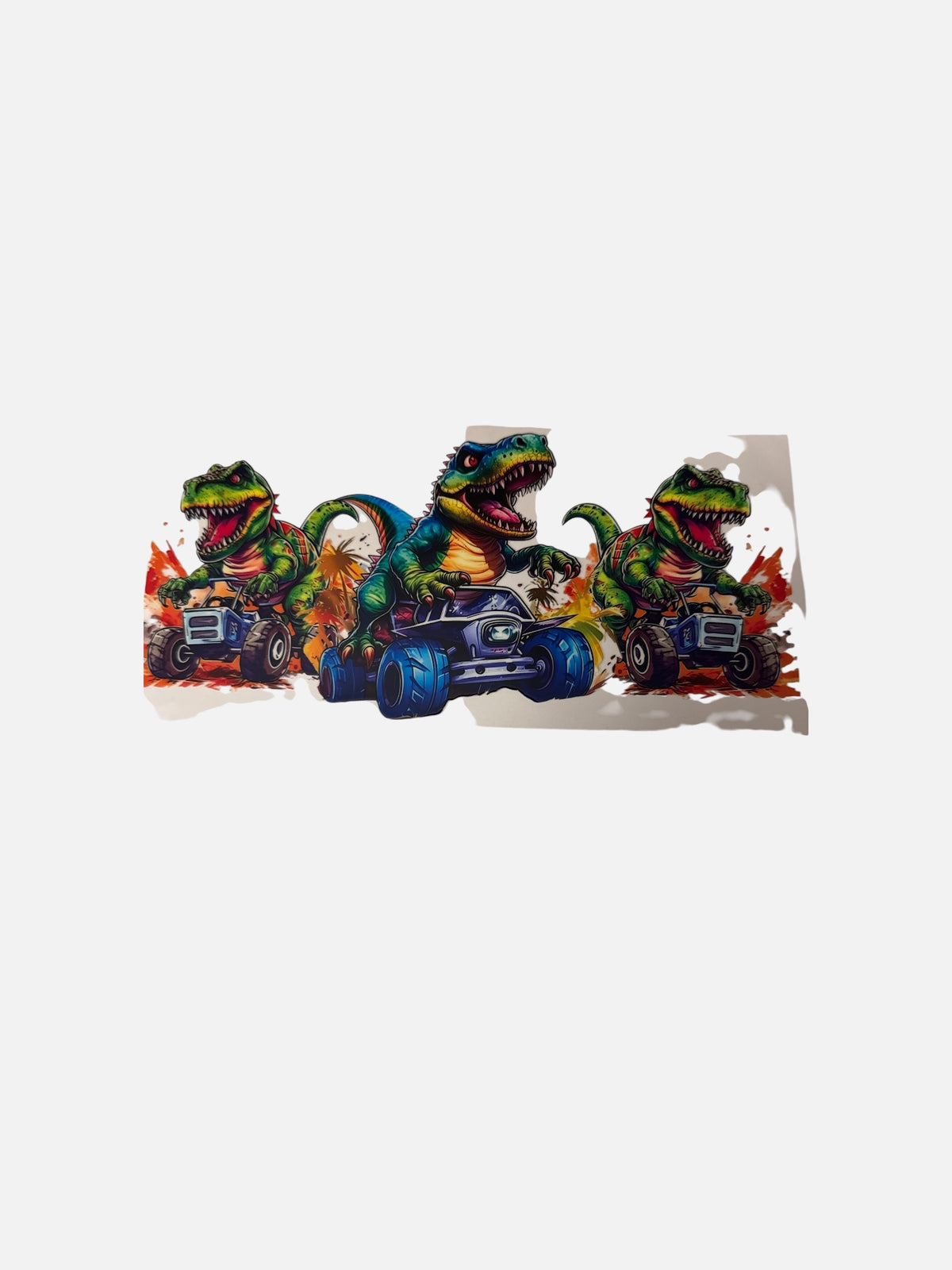 Dinosaurs in Trucks 16oz UV DTF Decal Wrap #768