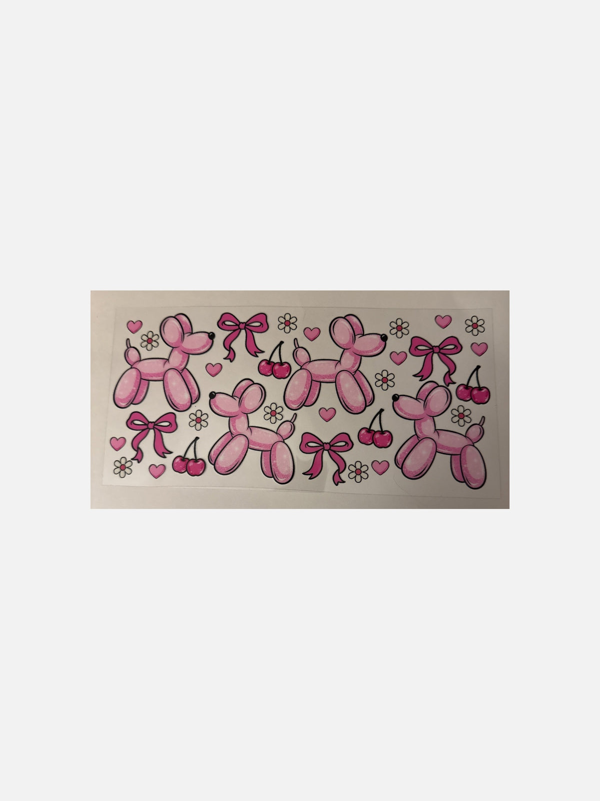 Balloon Dogs - Pink 16oz UV DTF Decal Transfer #771
