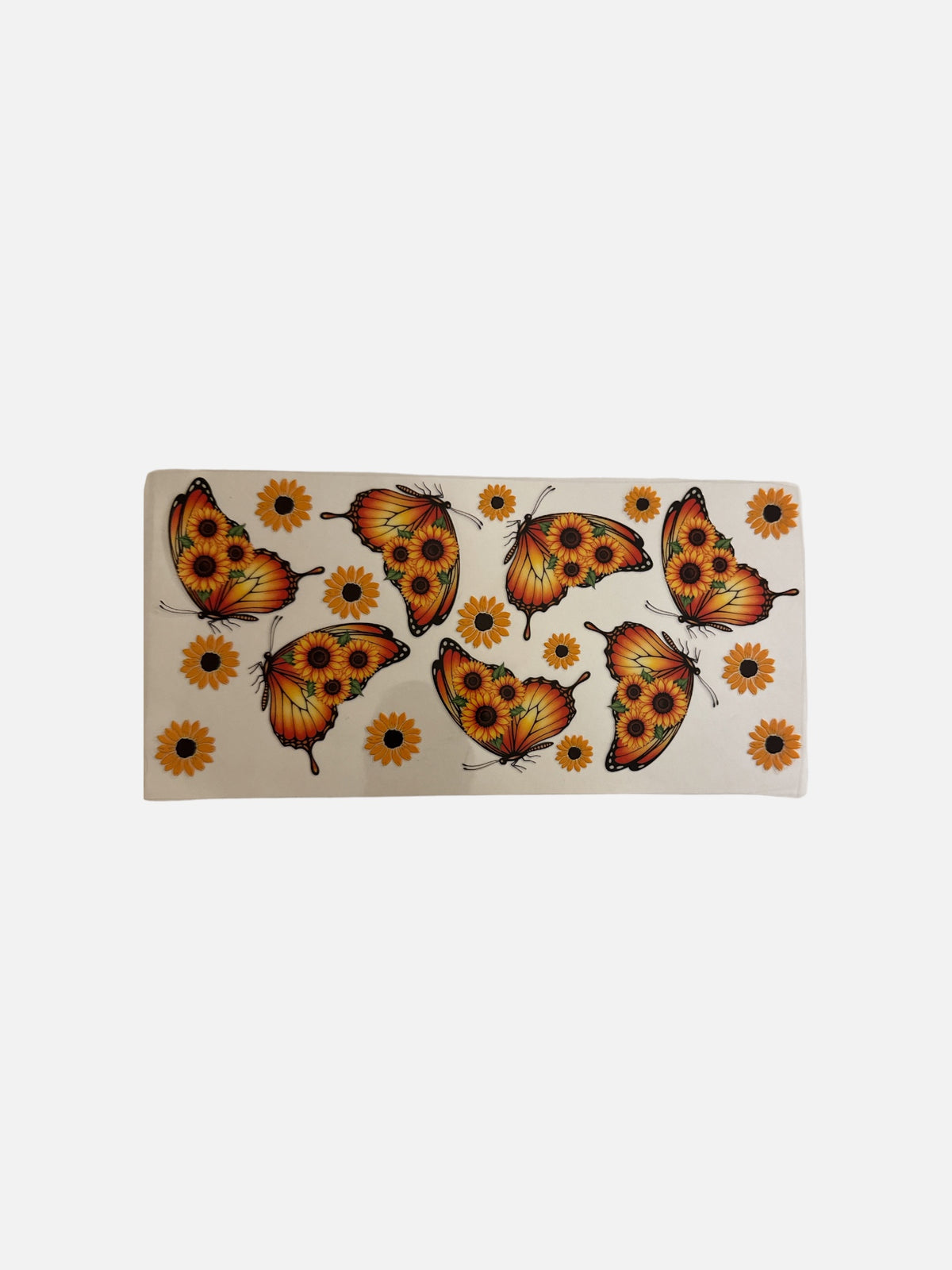 Butterflies with Sunflowers 16oz UV DTF Decal Transfer #775