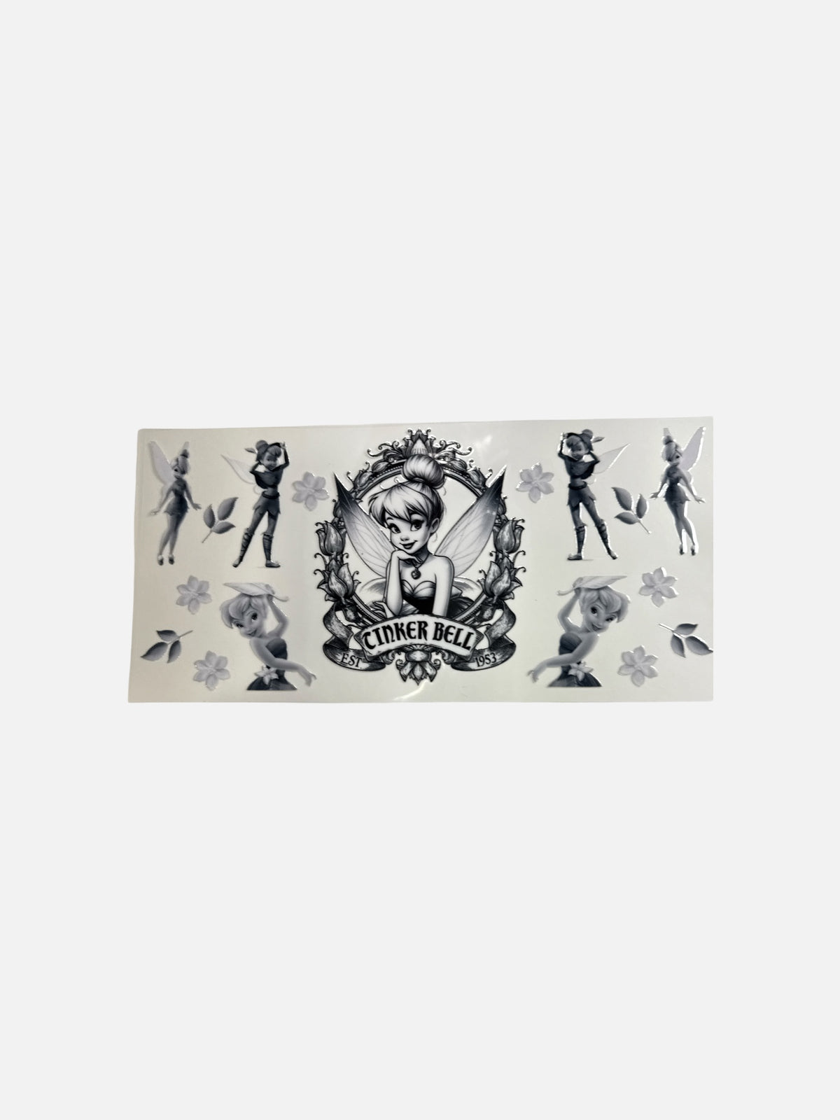 Tink Black & White UV DTF 16oz DTF Decal Transfer #893