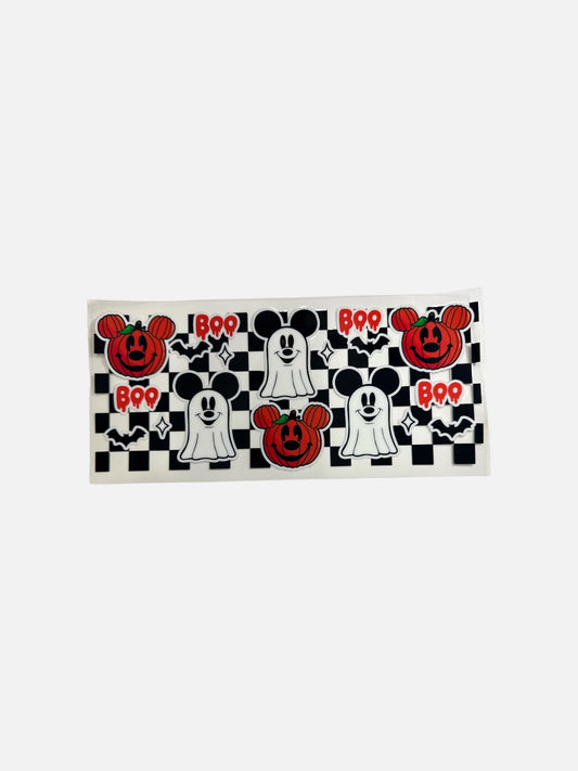 Ghost and Pumpkin Ears UV DTF 16oz DTF Decal Transfer #895