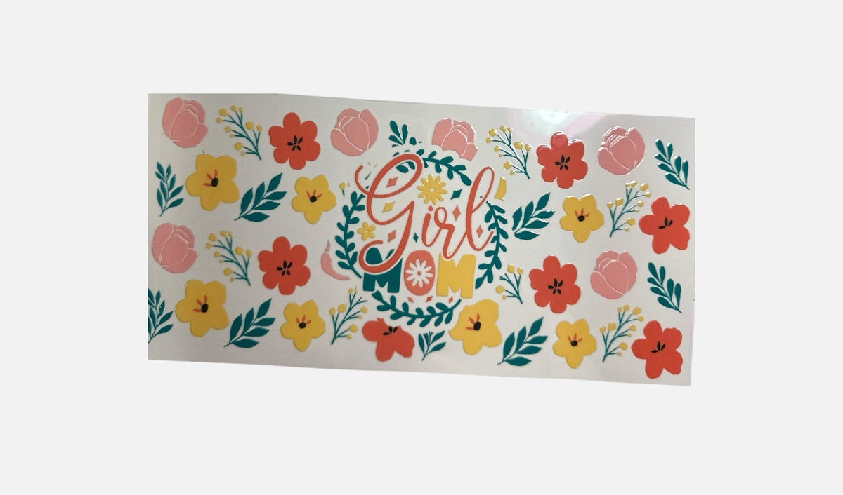Girl Mom UV DTF 16oz Decal Wrap #851