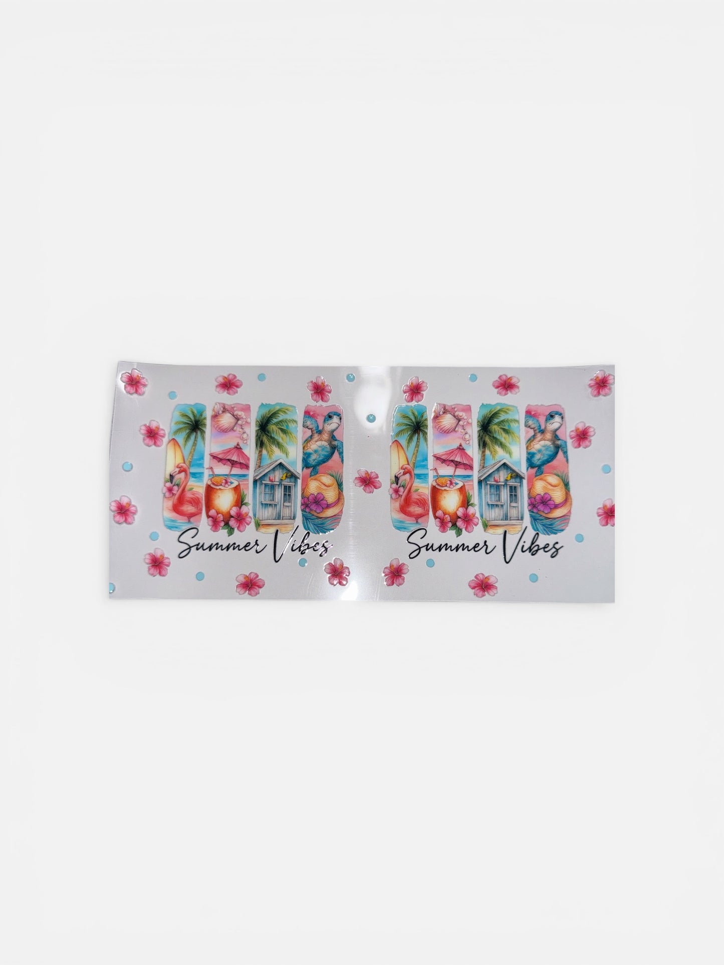 Summer Vibes UV DTF 16oz Cup Wrap, #234 Tumbler Decal