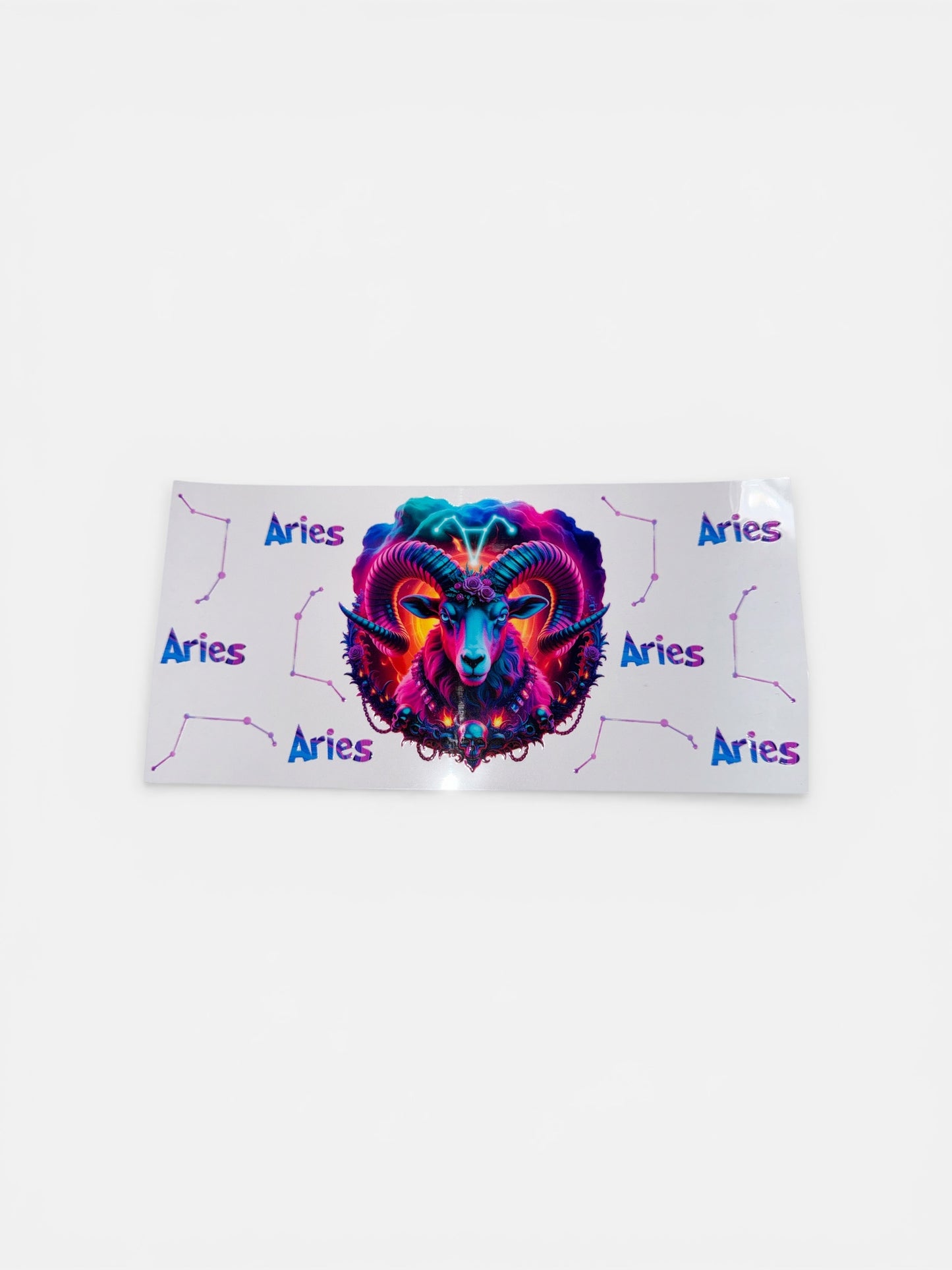 Aries Zodiac Sign UV DTF 16oz Cup Wrap, #202 Tumbler Decal