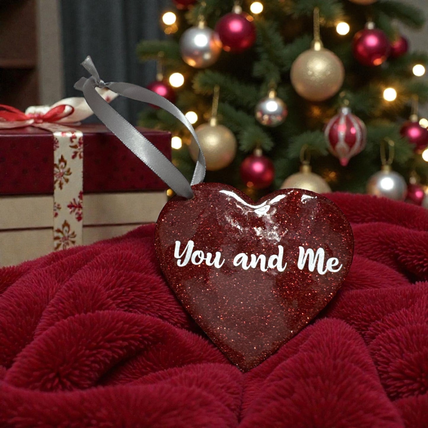 Heart Ornament 'YOU AND ME' – Custom Couple Keepsake