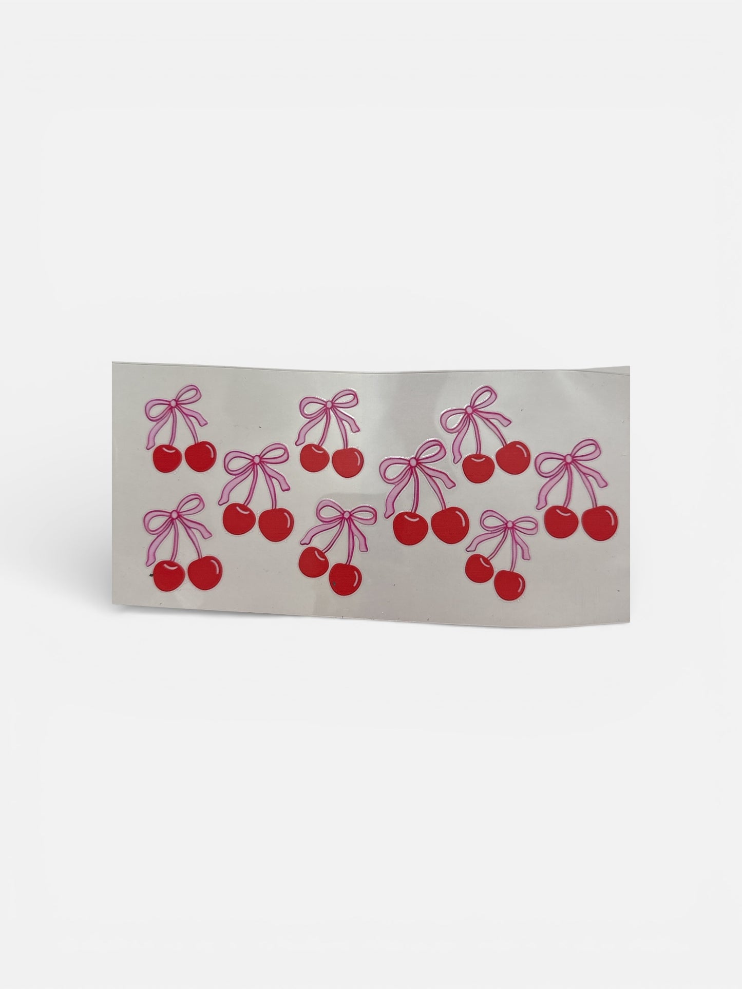 Cherry Bows UV DTF 16oz Cup Wrap, #151 Tumbler Decal