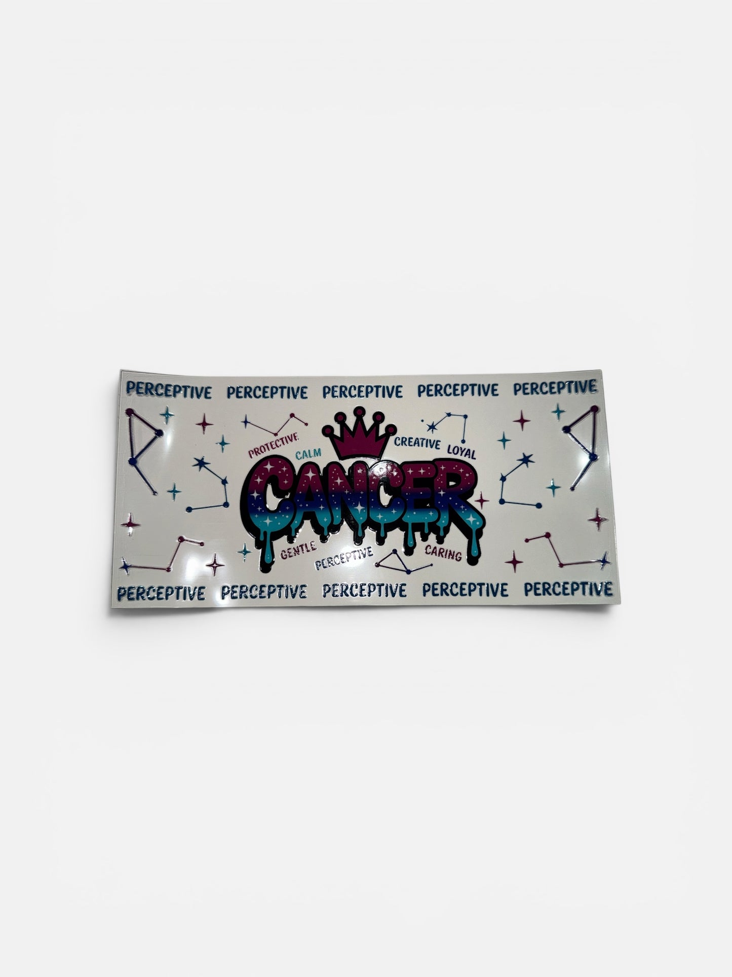 Cancer Zodiac Sign UV DTF 16oz Cup Wrap, #238 Tumbler Decal
