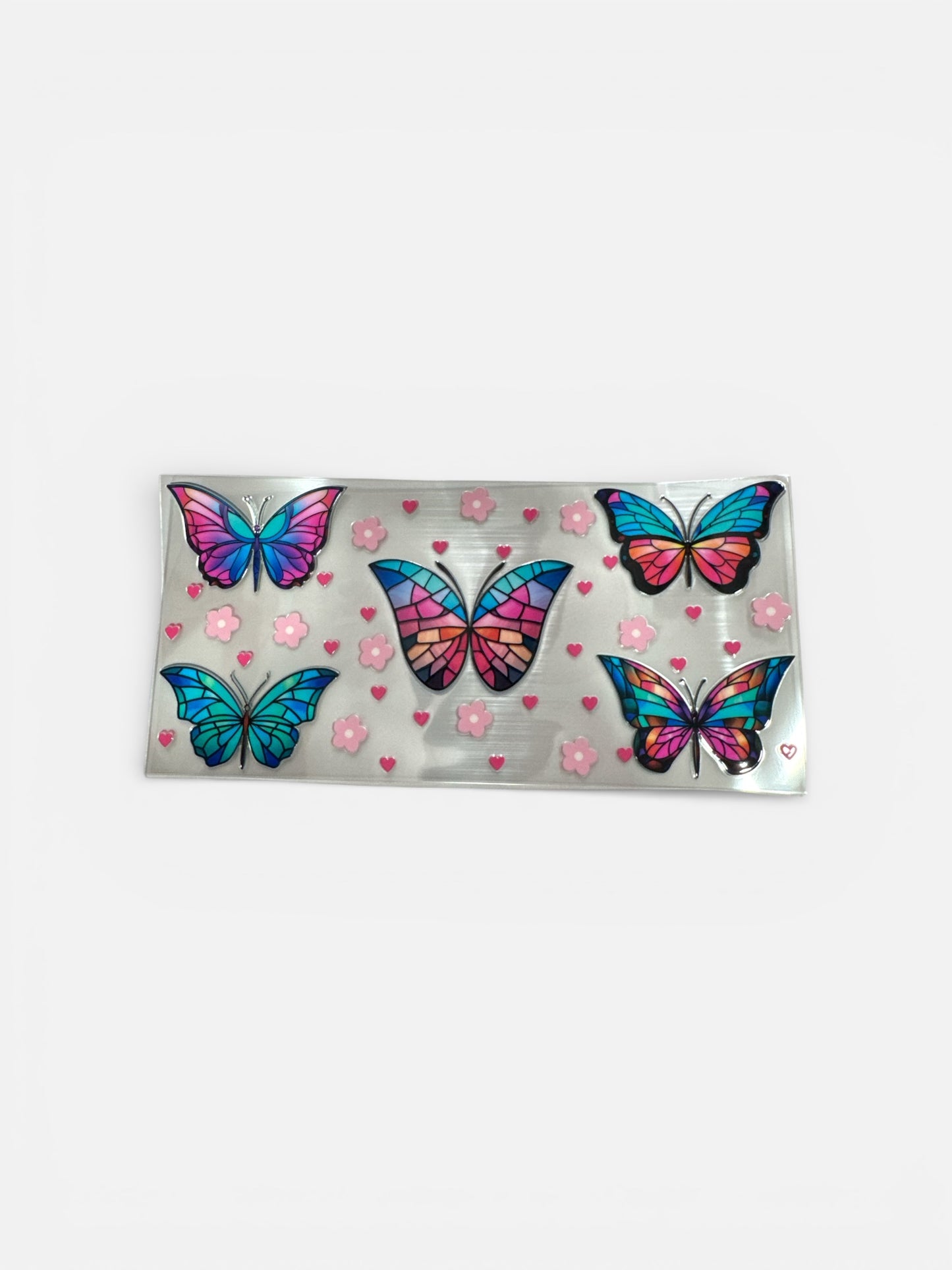 Butterflies - Large and Multicolor 16oz UV DTF Transfer for Cups #168