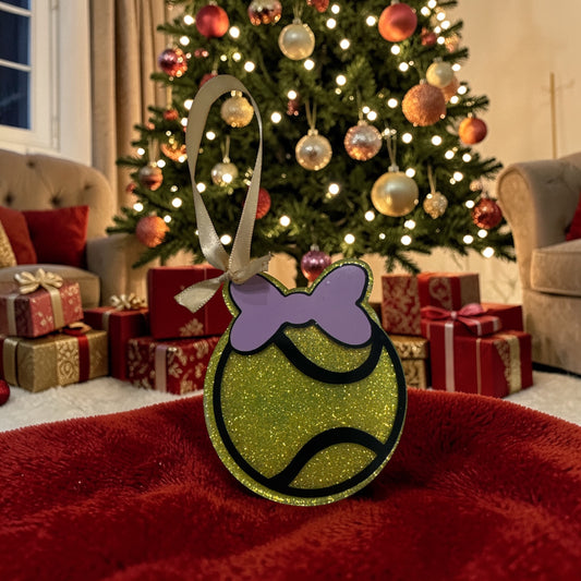 Tennis Ball Hanging Ornament – 3 Inch Sport Team Decoration