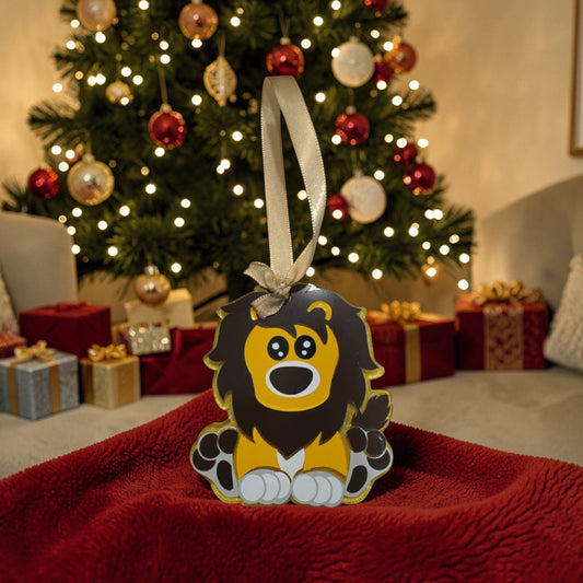 Lion "Sitting" Ornament – Cute Safari Animal Decoration for Home or Gifts| Christmas Gift