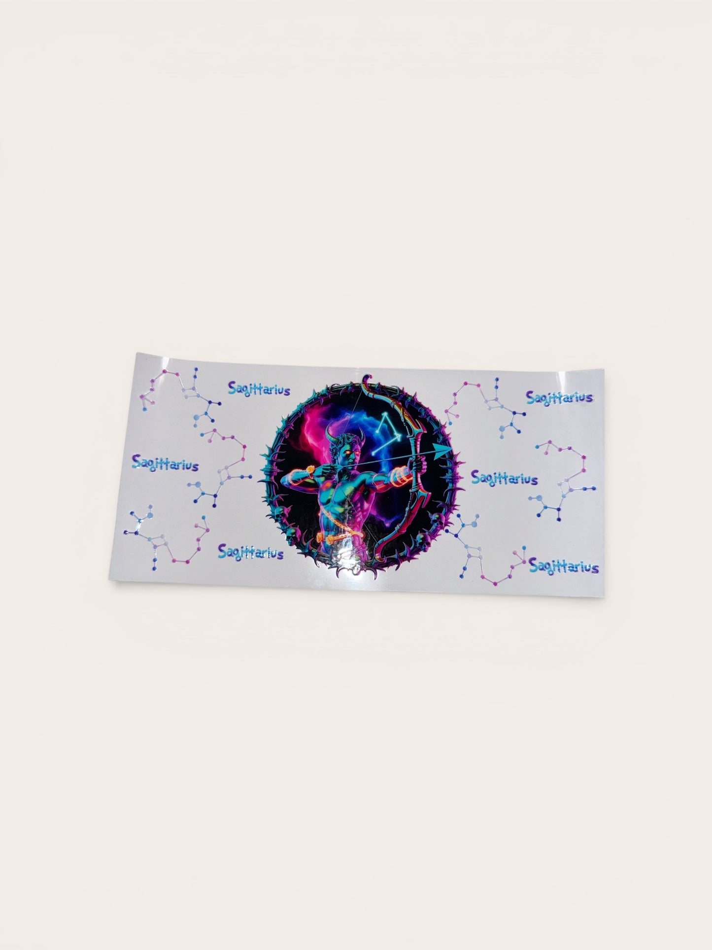 Sagittarius Zodiac Sign UV DTF 16oz Cup Wrap, #226 Tumbler Decal