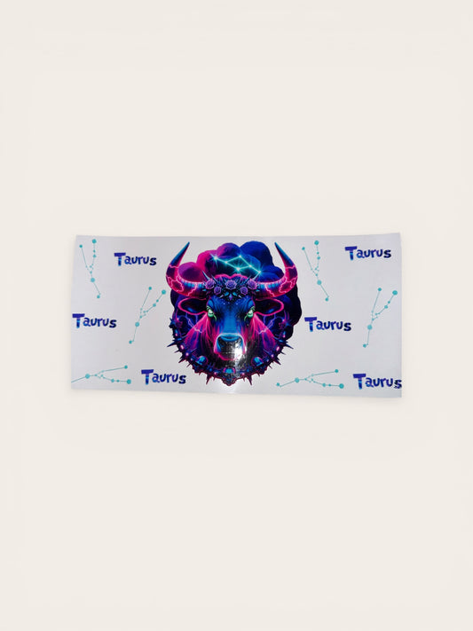 Taurus Zodiac Sign UV DTF 16oz Cup Wrap, #230 Tumbler Decal