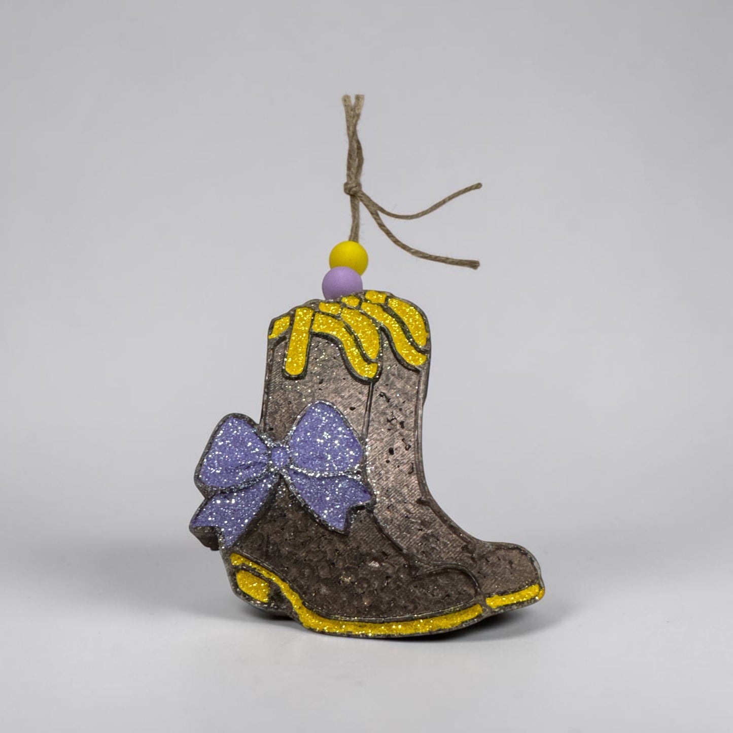Cowboy Boot Freshie with Bow – Western Car Air Freshener - Handmade Hanging Car Air Freshener