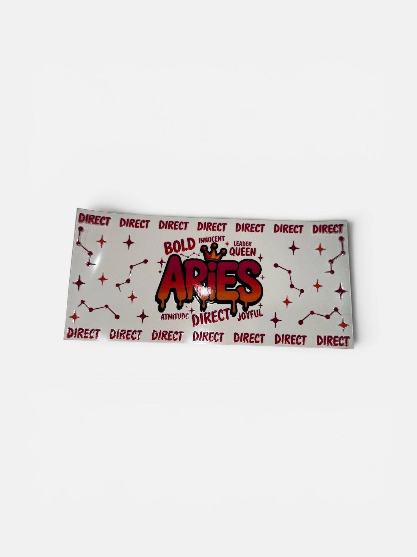 Aries Zodiac Sign UV DTF 16oz Cup Wrap, #237 Tumbler Decal