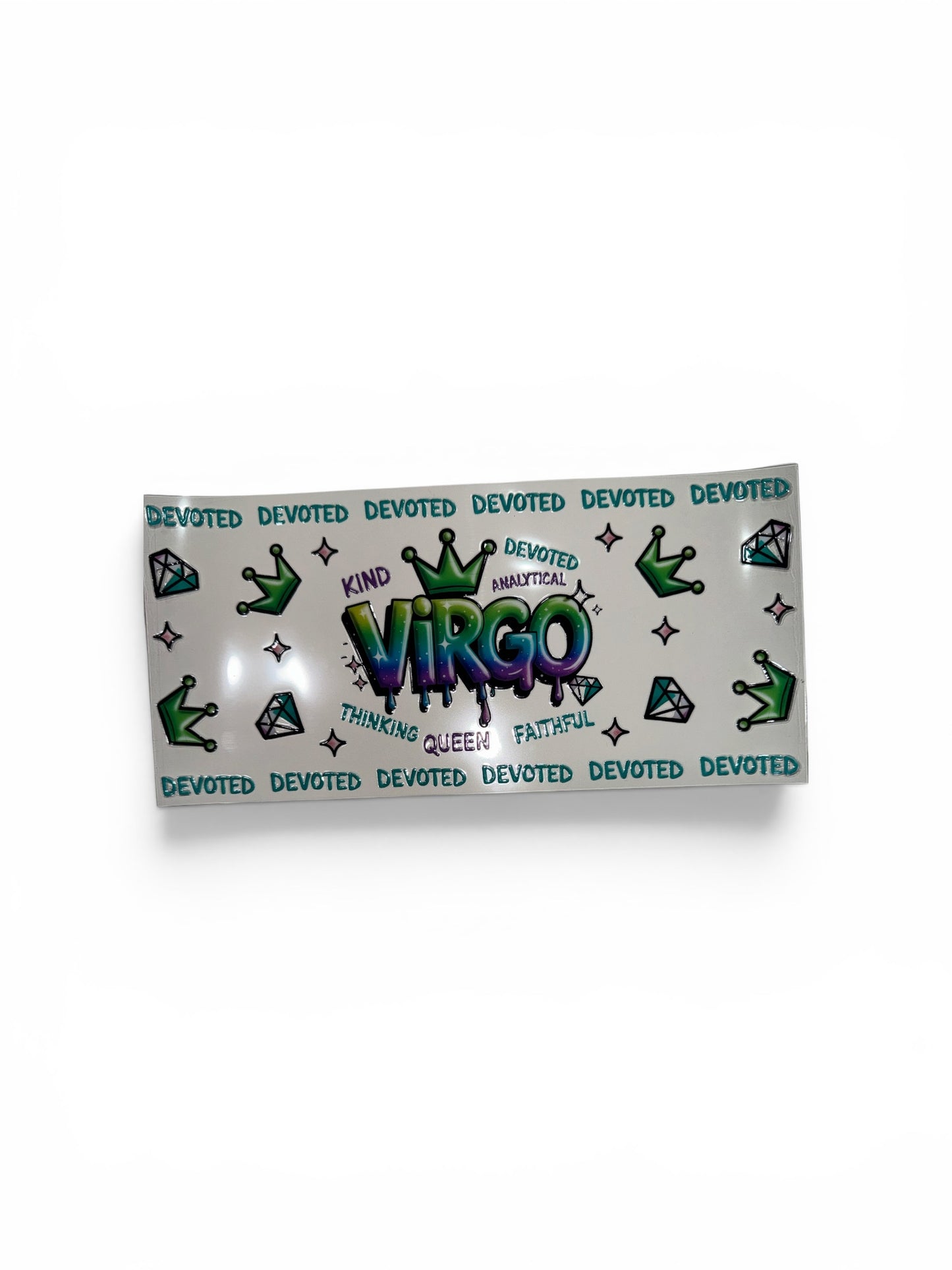 Virgo Zodiac Sign UV DTF 16oz Cup Wrap, #247 Tumbler Decal