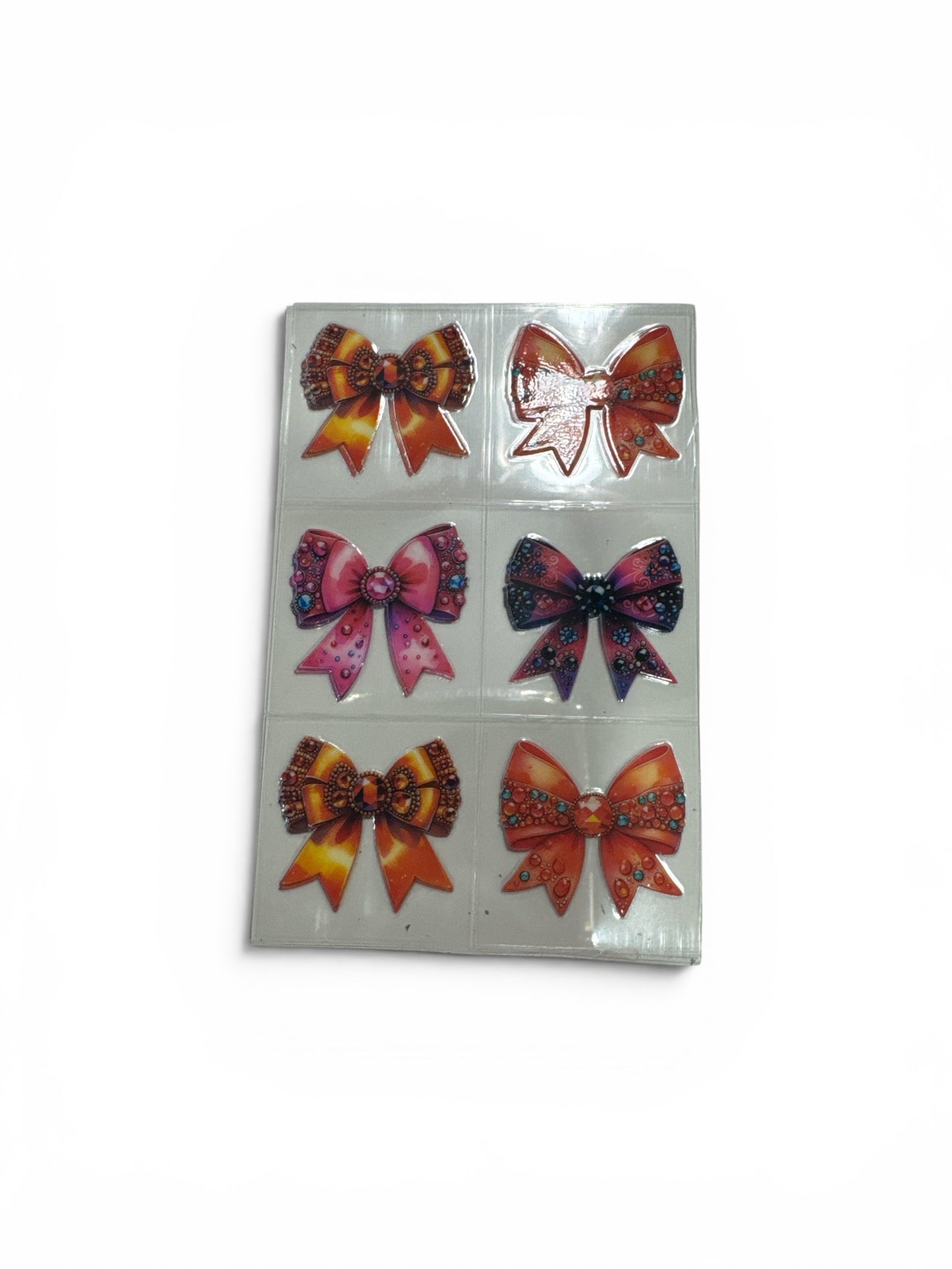 Orange Colorful Bows 3 oz UV DTF Cup Wrap