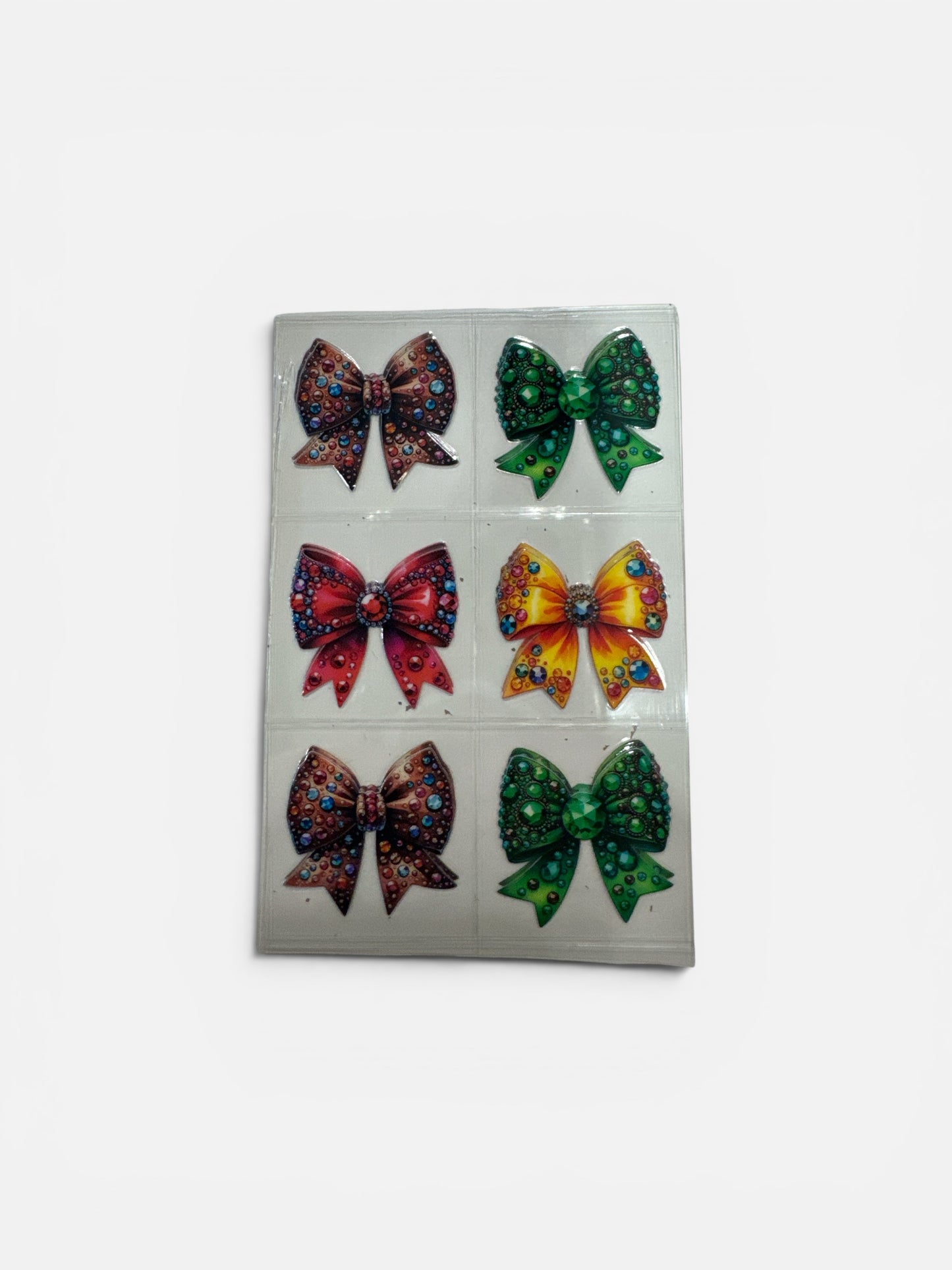 Green Colorful Bows 3 oz UV DTF Cup Wrap