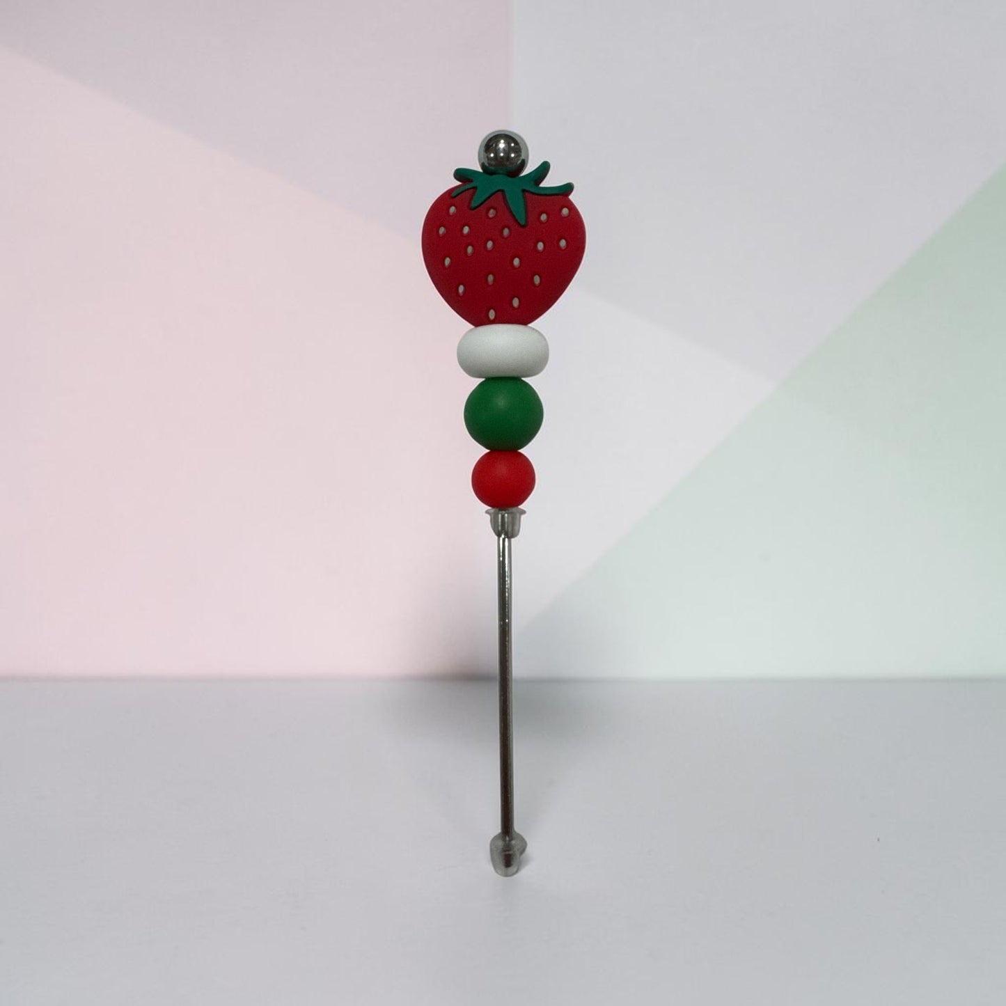 Strawberry (Red) Beaded 4-inch Pokey Tool – Craft Pick for Vinyl Weeding & Detail Work