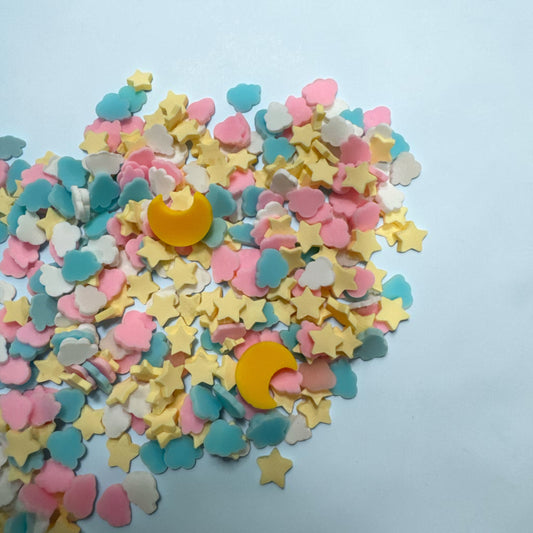 Stars, Moon and Clounds Polymer Clay – 1 oz Bag