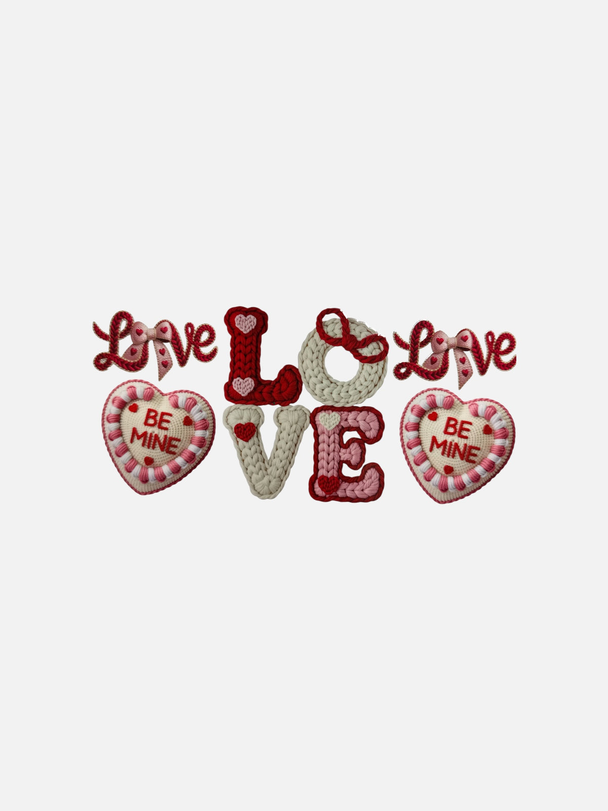 Love Yarn Heart Valentines 16oz UV DTF Transfer for Cups #396
