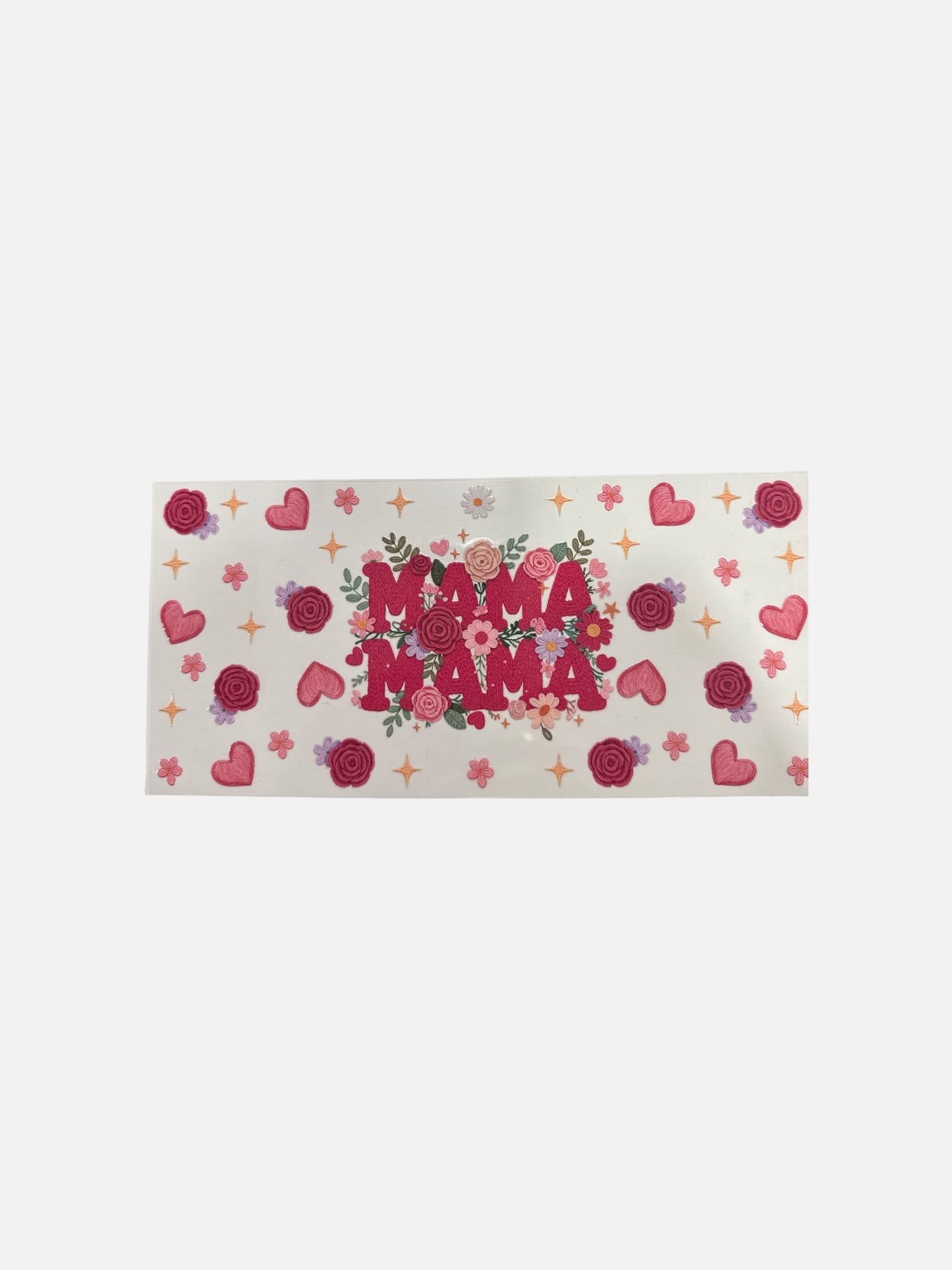Mama Wrap with Roses UV DTF 16oz Cup Wrap, #526
