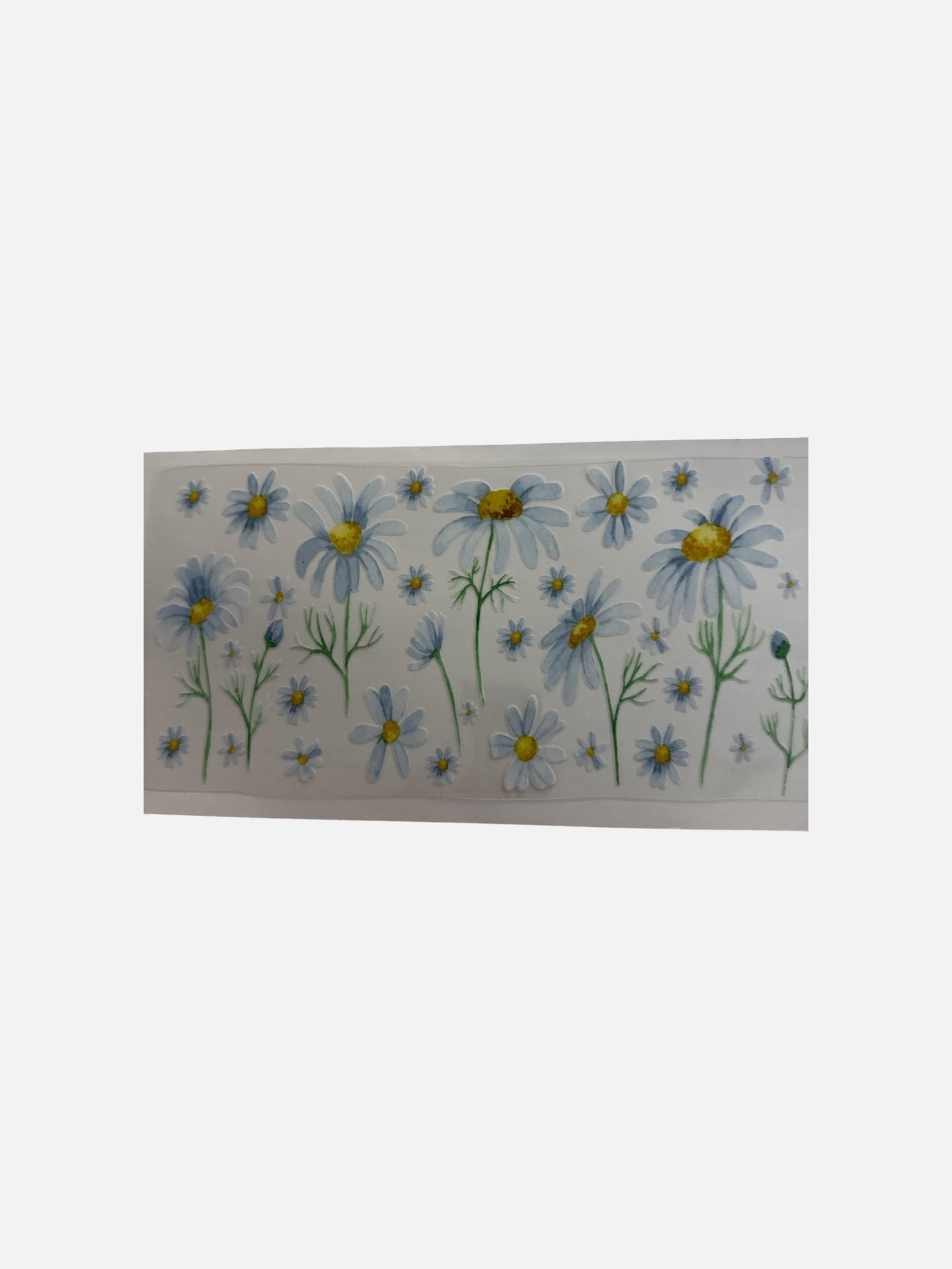 Daisy Flowers with blue tint 16oz UV DTF Cup Wrap #452