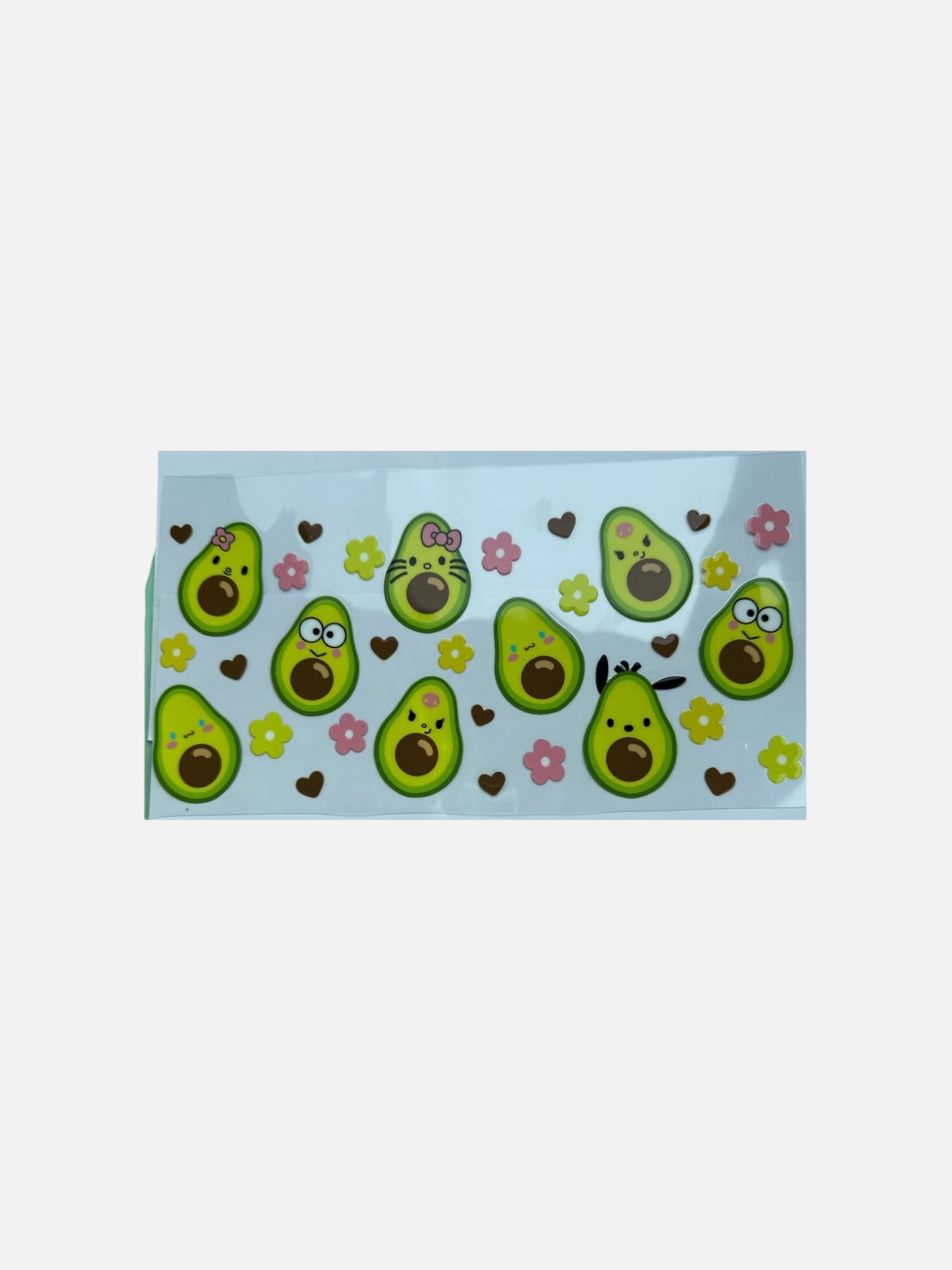 Avocado and Flowers 16oz UV DTF Transfer for Cups #438