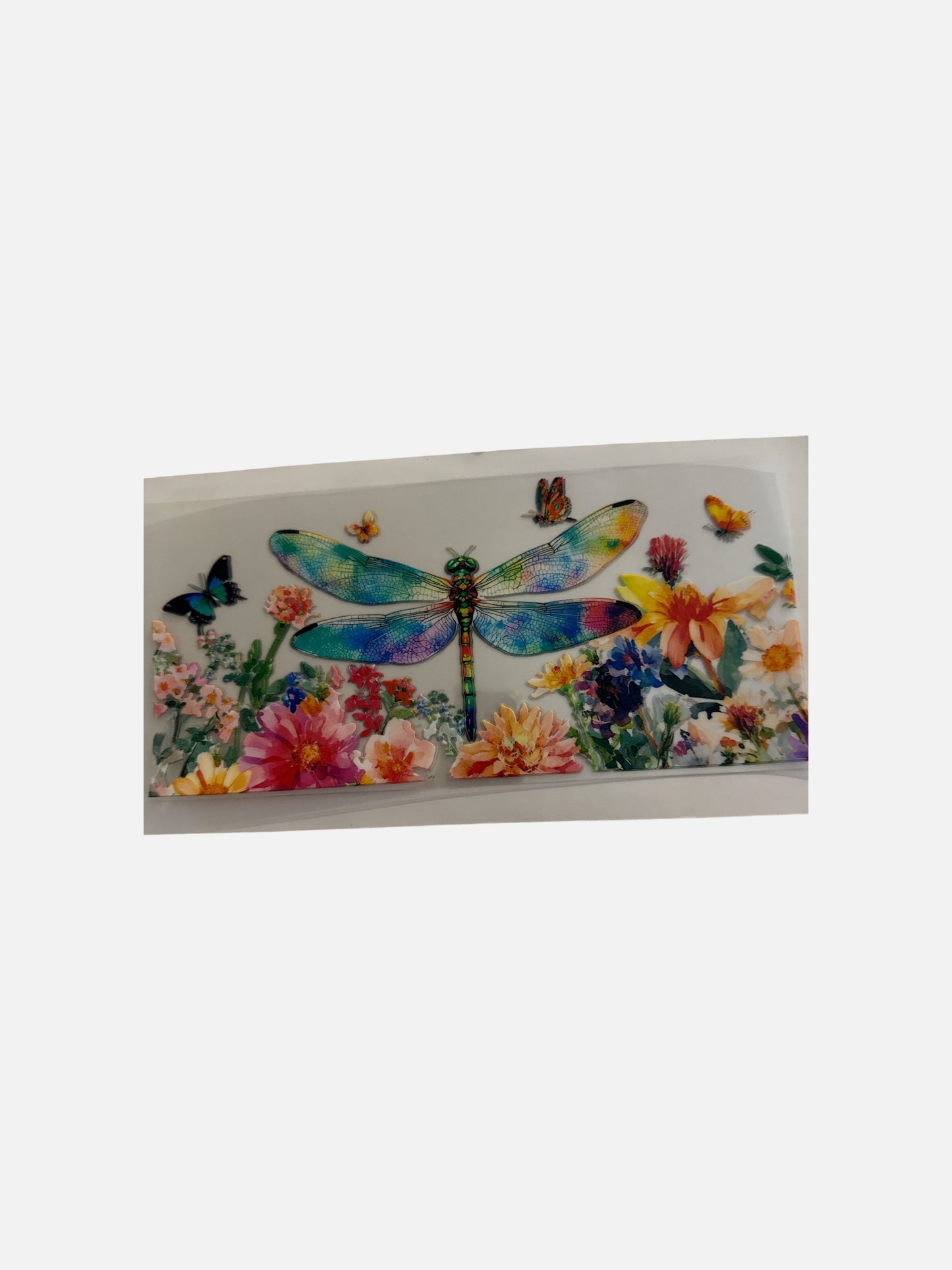 Dragonfly Floral- 16oz UV DTF Cup Wrap Transfer for Cups #468