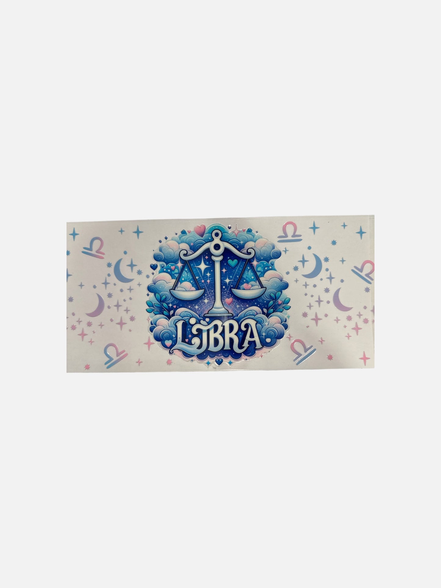 Libra Zodiac Sign UV DTF 16oz Cup Wrap, #542 Tumbler Decal