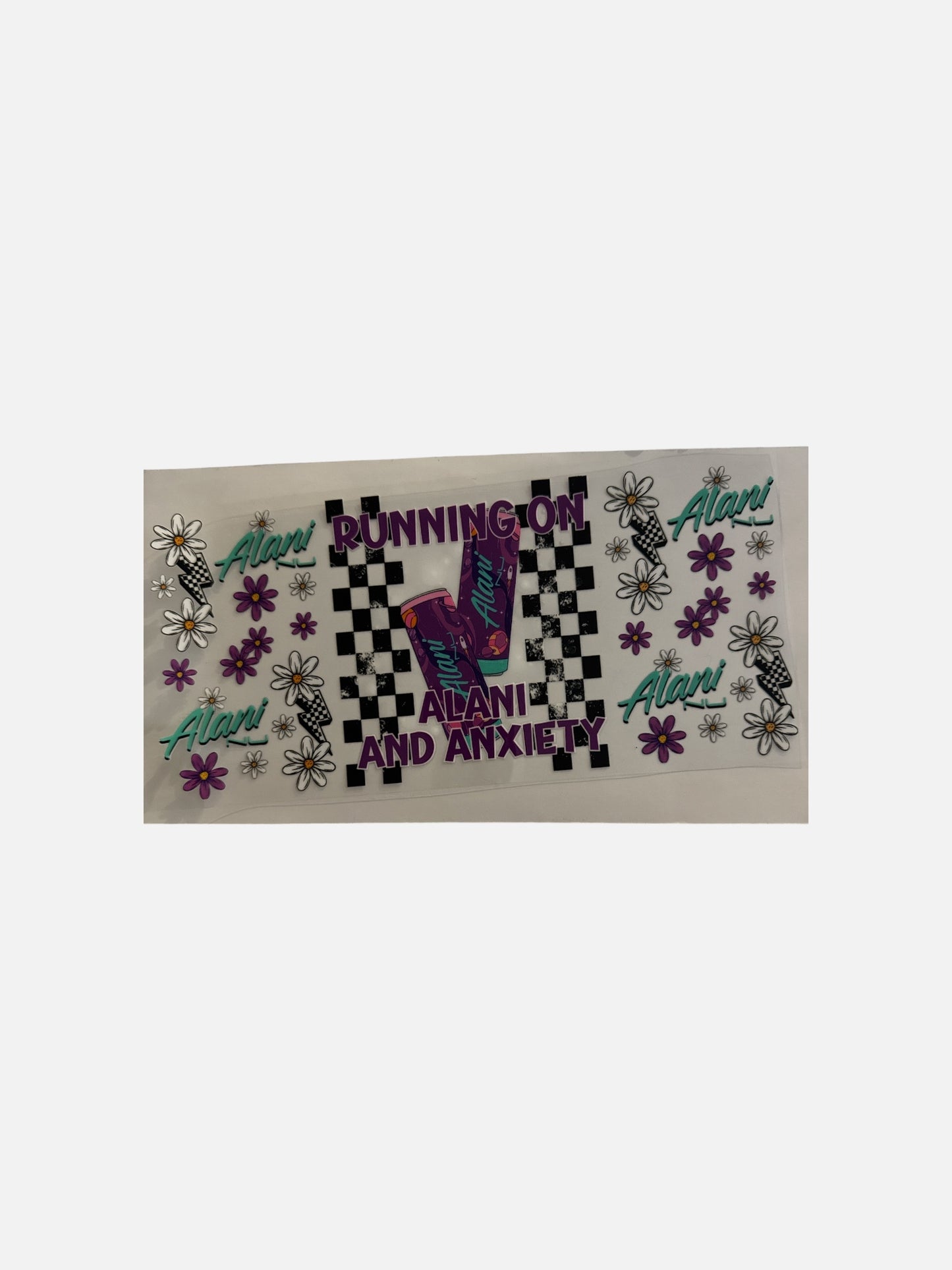 Energy drinks and flowers 16oz UV DTF Transfer for Cups #498