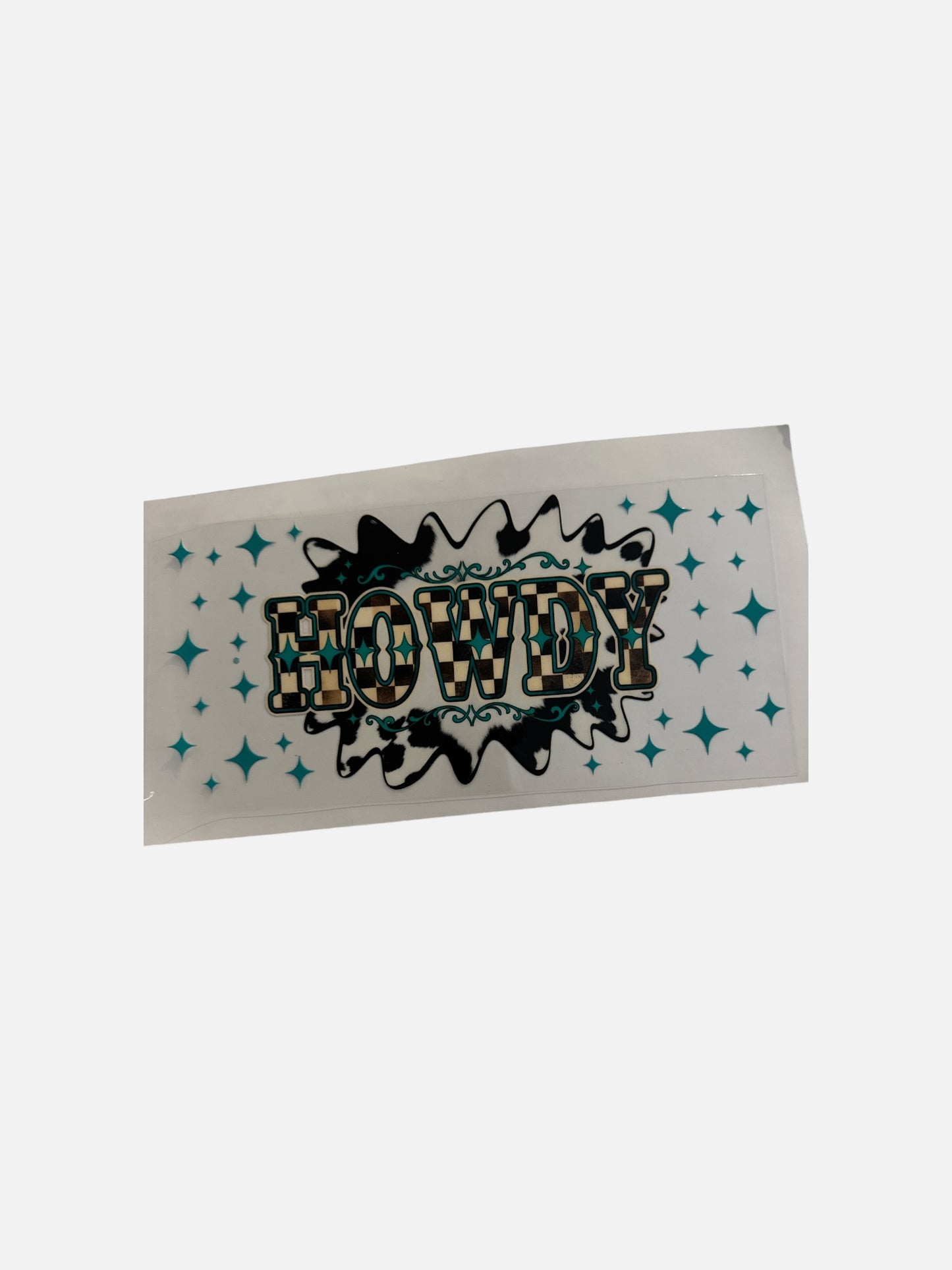 HOWDY UV DTF 16oz Cup Wrap, #485 Tumbler Decal