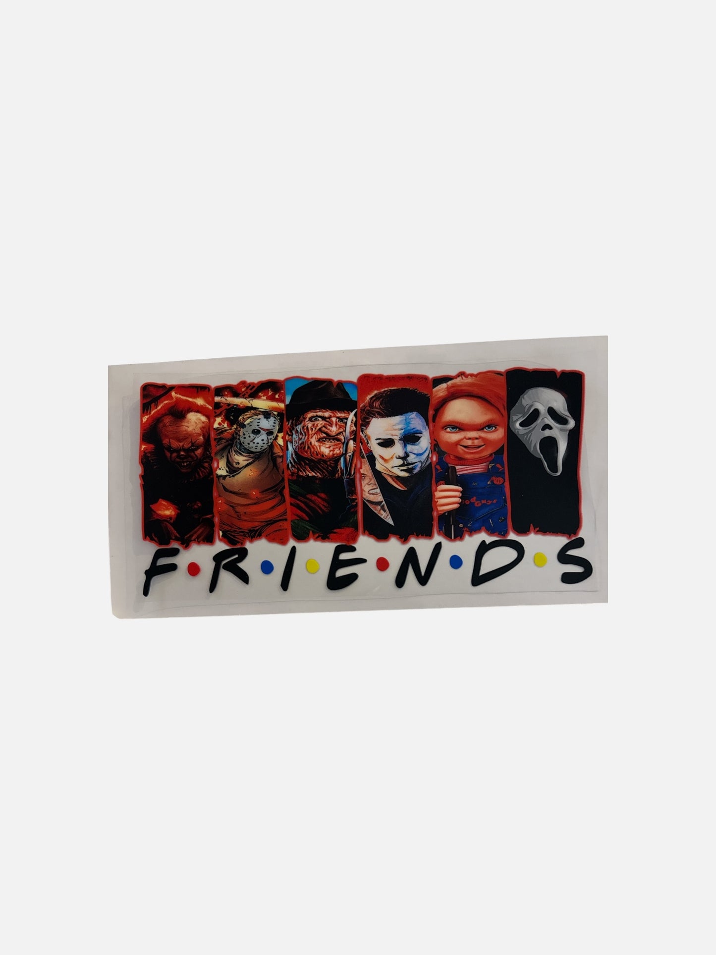 Friends Scary 16oz UV DTF Cup Wrap Transfer #460