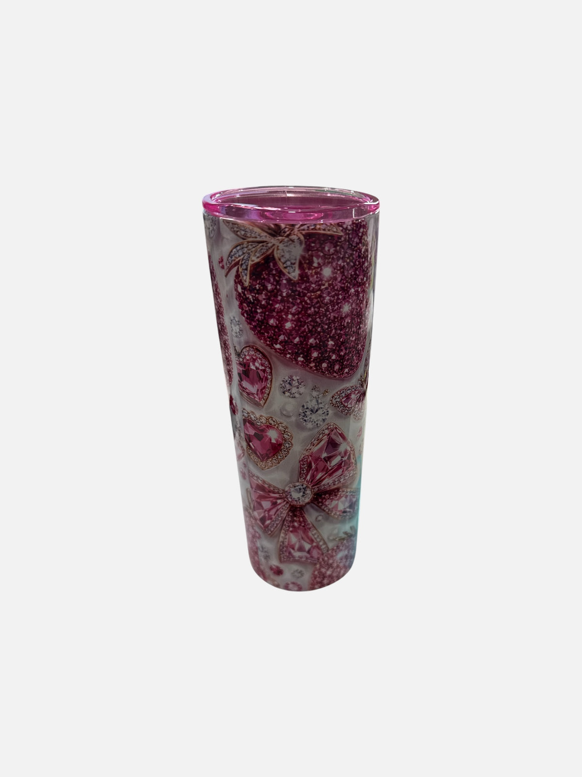 Rhinestone Strawberries and Bows 20oz Tumbler - Sublimated Cup