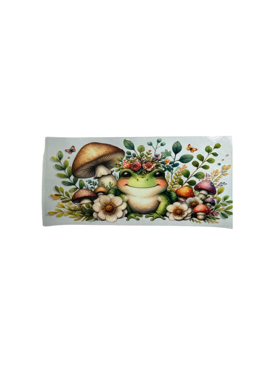 Frog and Mushrooms 16oz UV DTF Decal #682