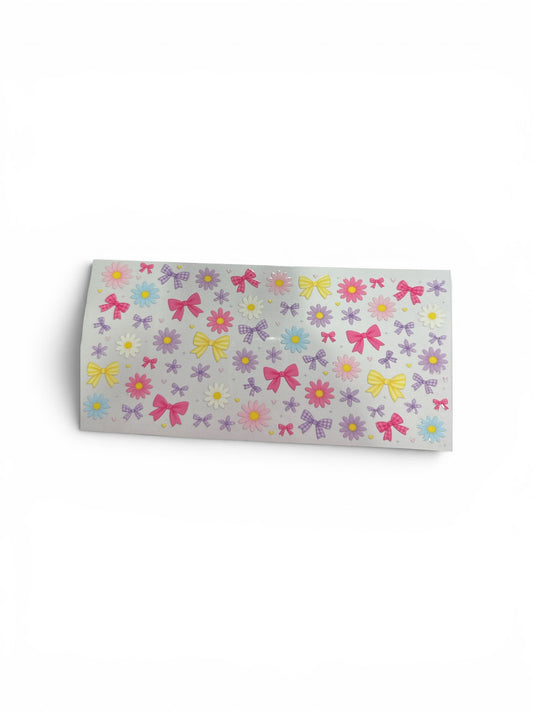 Daisy Flowers and Bows 16oz UV DTF Transfer for Cups #283