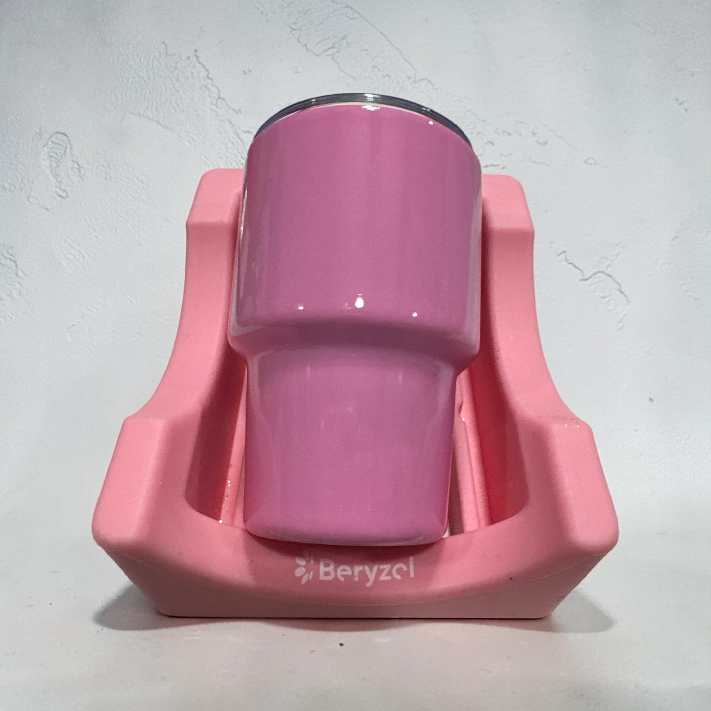 3 OZ Pink Stainless Steel Double Wall Mugs with Lids and Straw