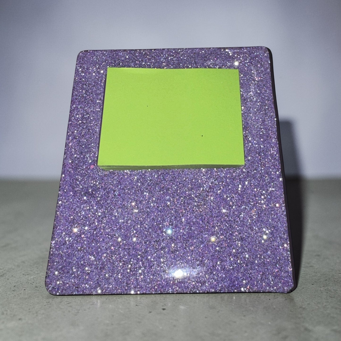 Post‑It Note Holder| Acrylic Glitter – Cute Desk Organizer & Office Accessory