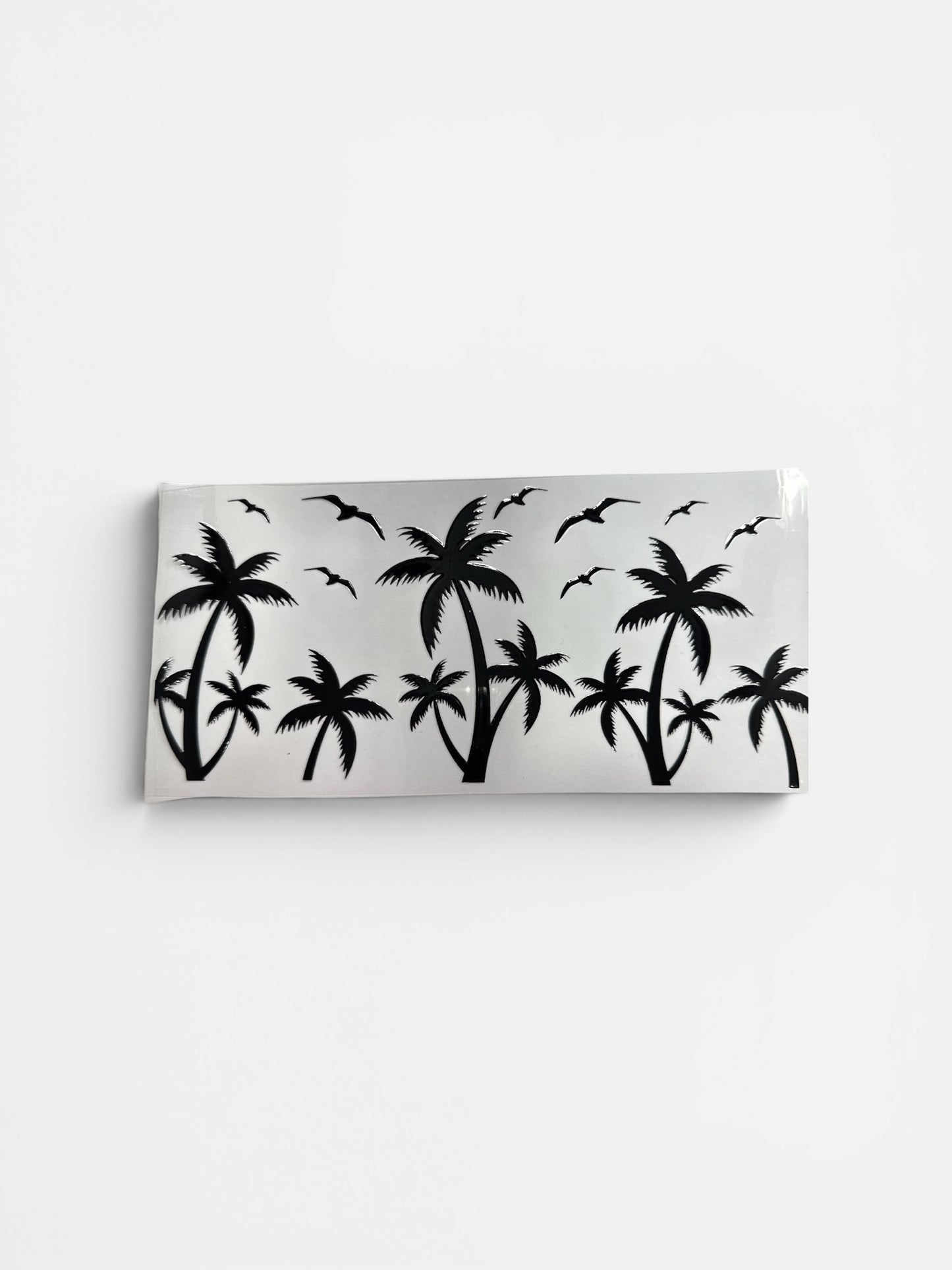 Palm Trees Black 16oz UV DTF Transfer for Cups #285