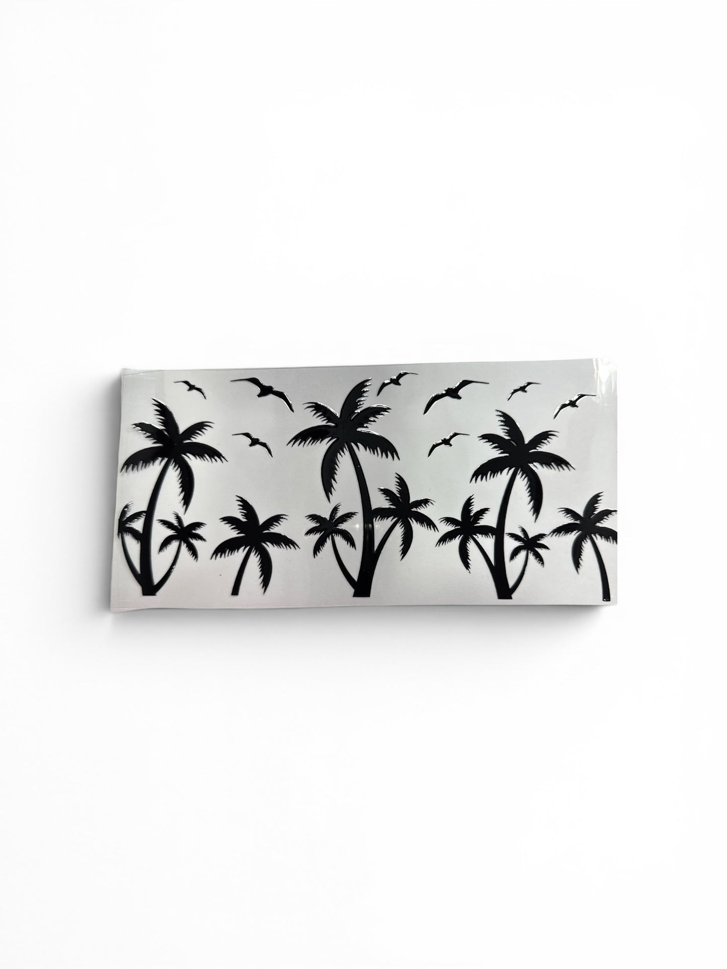 Palm Trees Black 16oz UV DTF Transfer for Cups #285