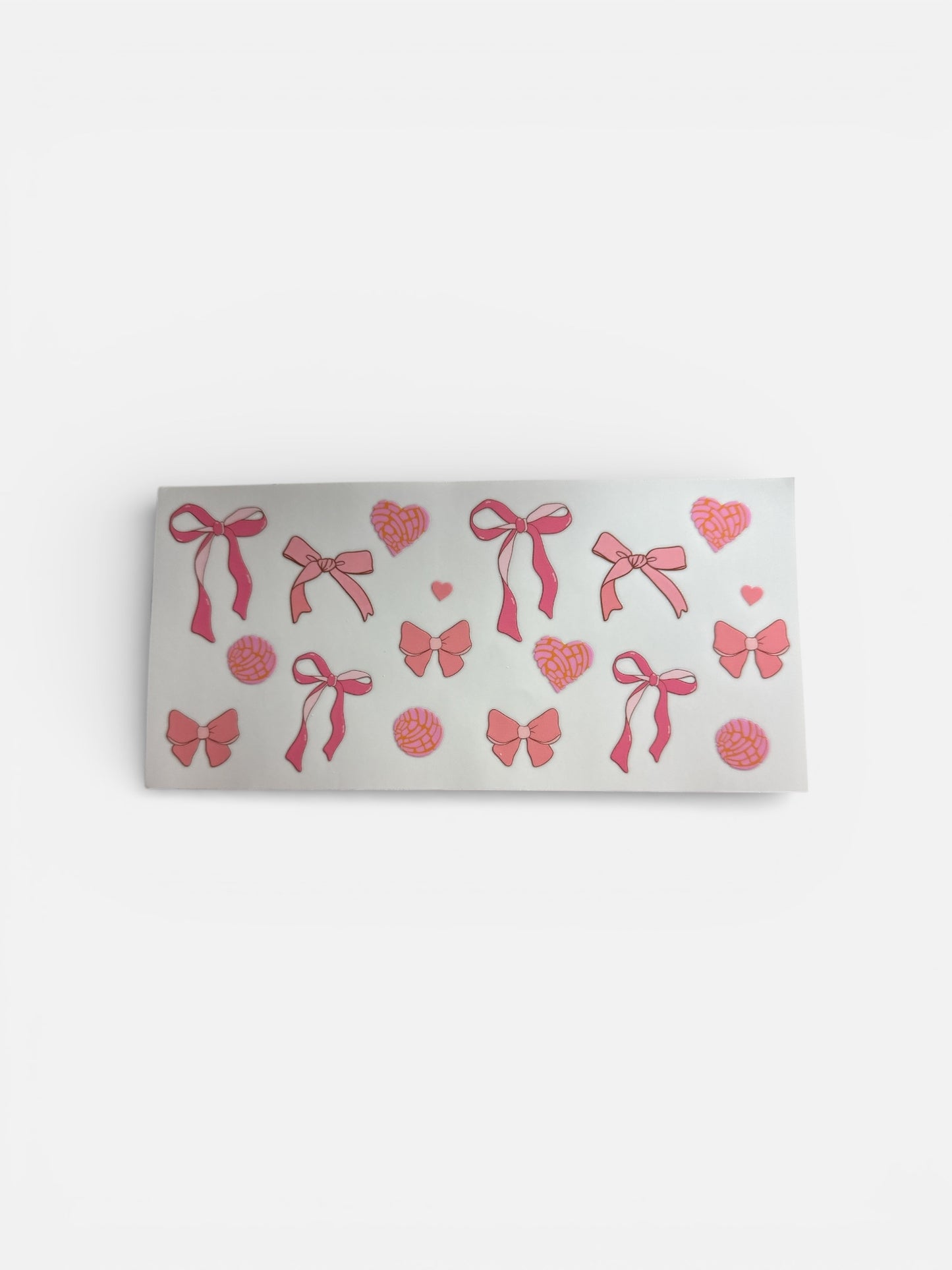 Pink Bows and Conchas 16oz UV DTF Transfer for Cups #134